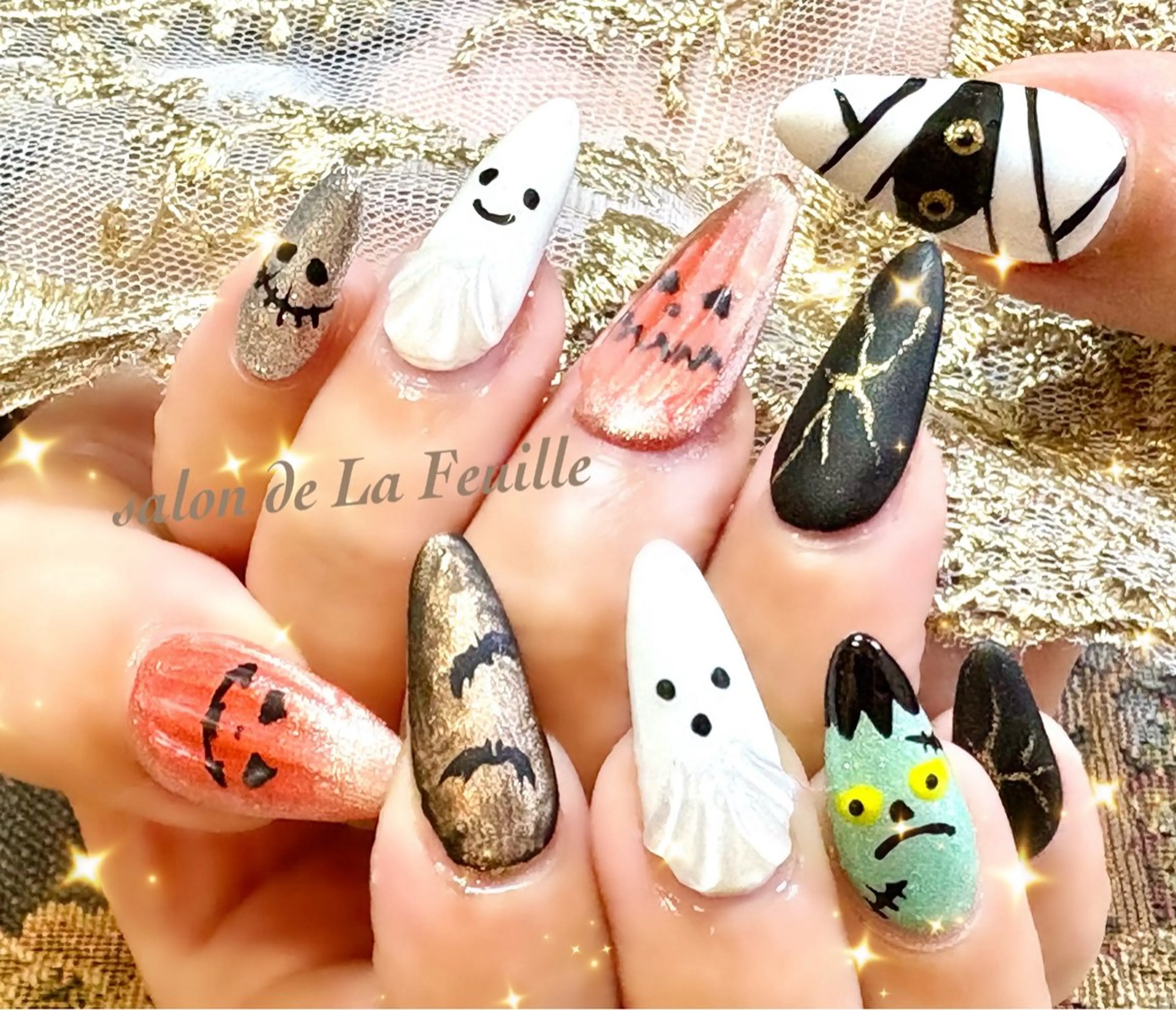 セミロング サロンドラフィーユ LAFEUILLEのネイルデザイン