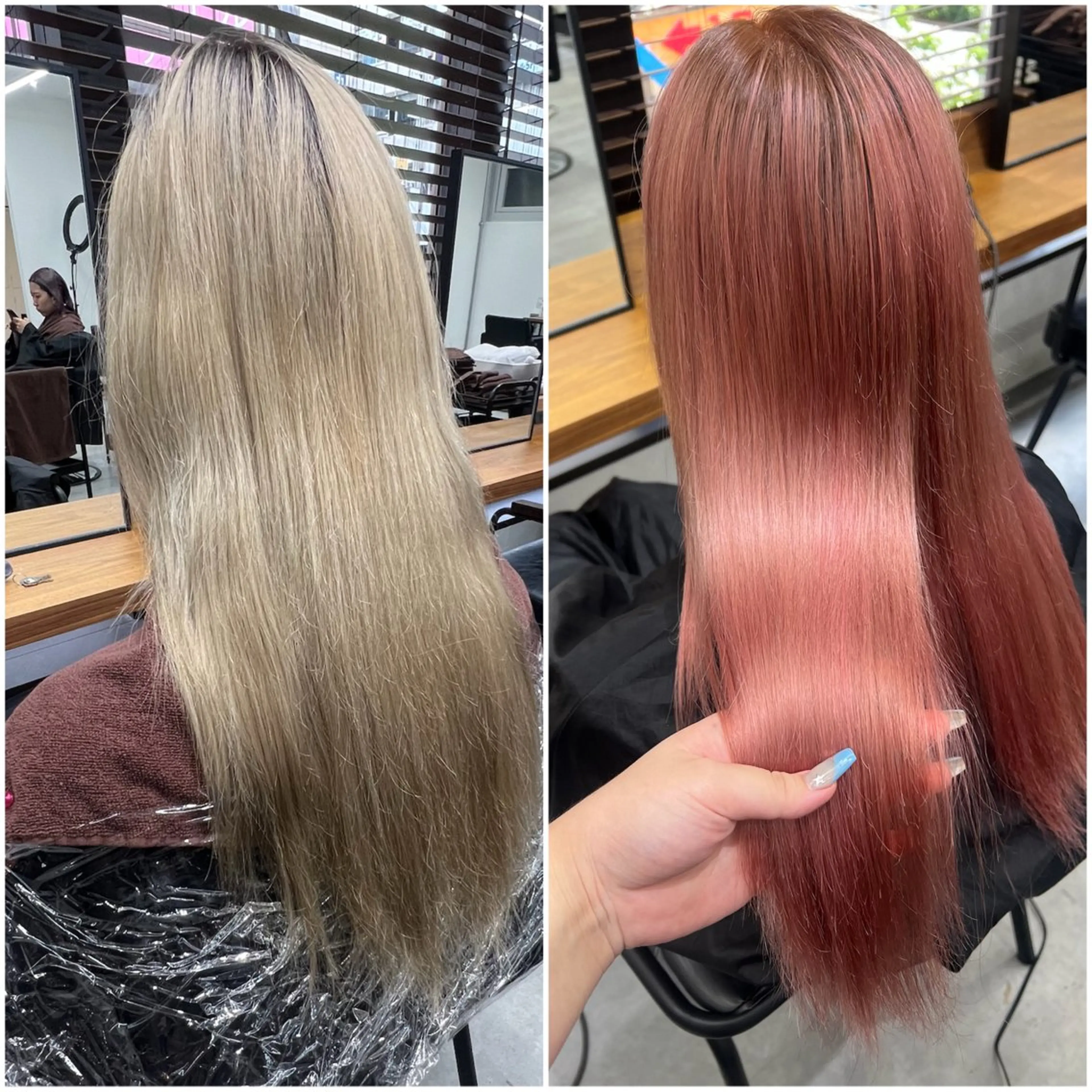 ロング カラー 透明感カラー ハイトーンカラー ピンクカラー ショート/ウルフ カットモデル募集のヘアスタイル