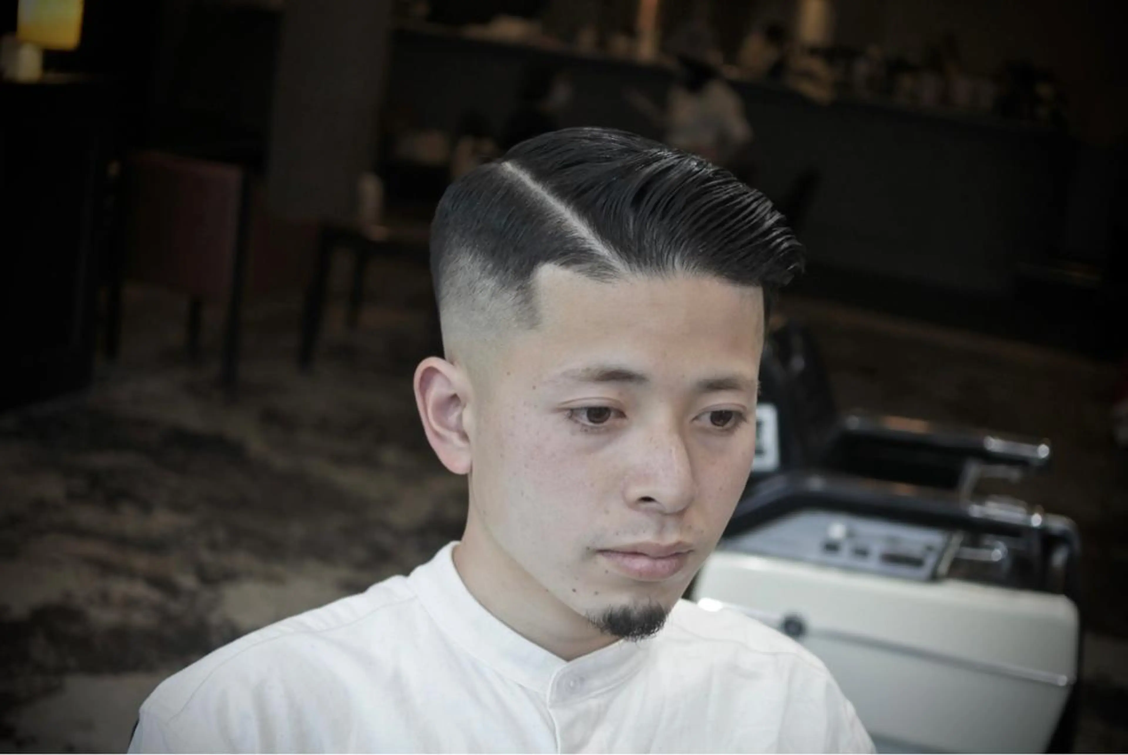 メンズ フェードカット メンズパーマ 濡れパン スキンフェード スペインカール Sup所属・平山 翔也のヘアスタイル