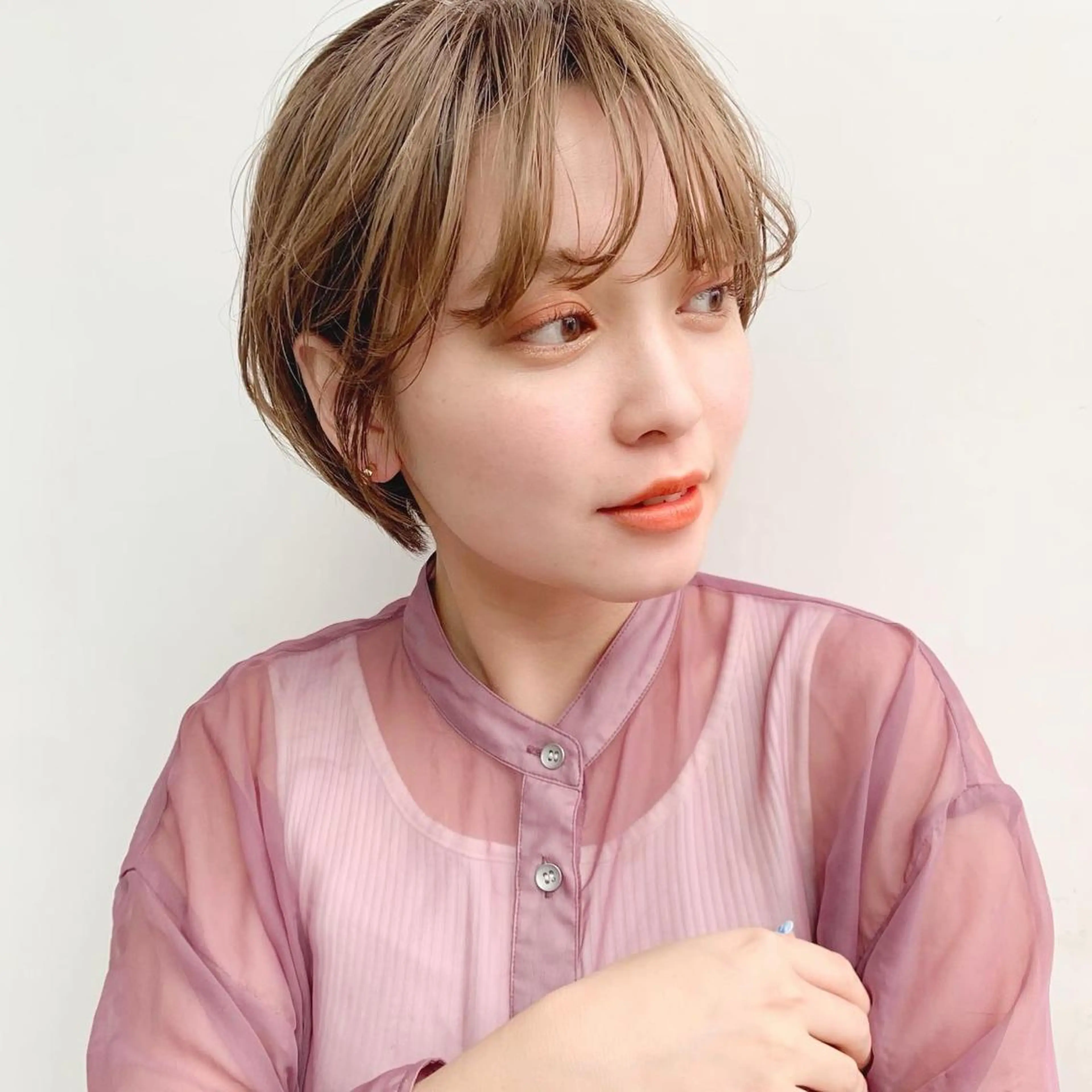 ショート カラー ショートボブ ハイトーンカラー ボブ ショートヘア 🌱小顔ヘア/ボブ ミディアム/双葉🌱のヘアスタイル