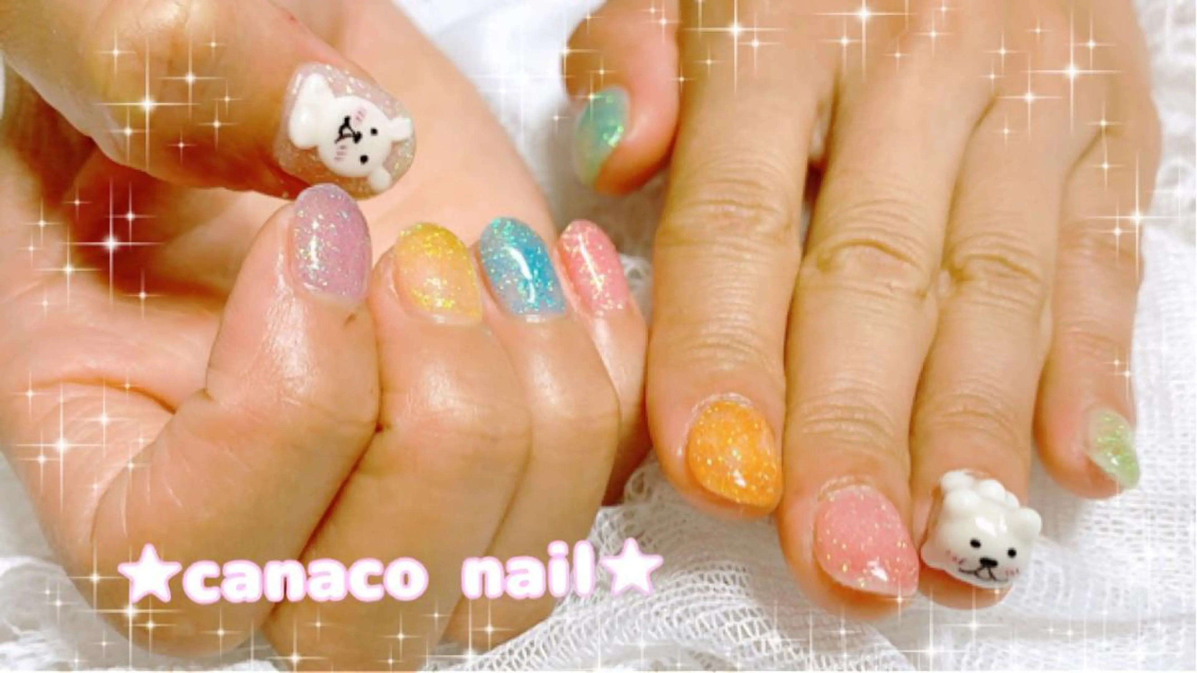 ネイル アートネイル ジェルネイル 持ち込み パラジェル ストーンネイル ハンドネイル ハンドケア ベテランネイル cnc  nailのネイルデザイン