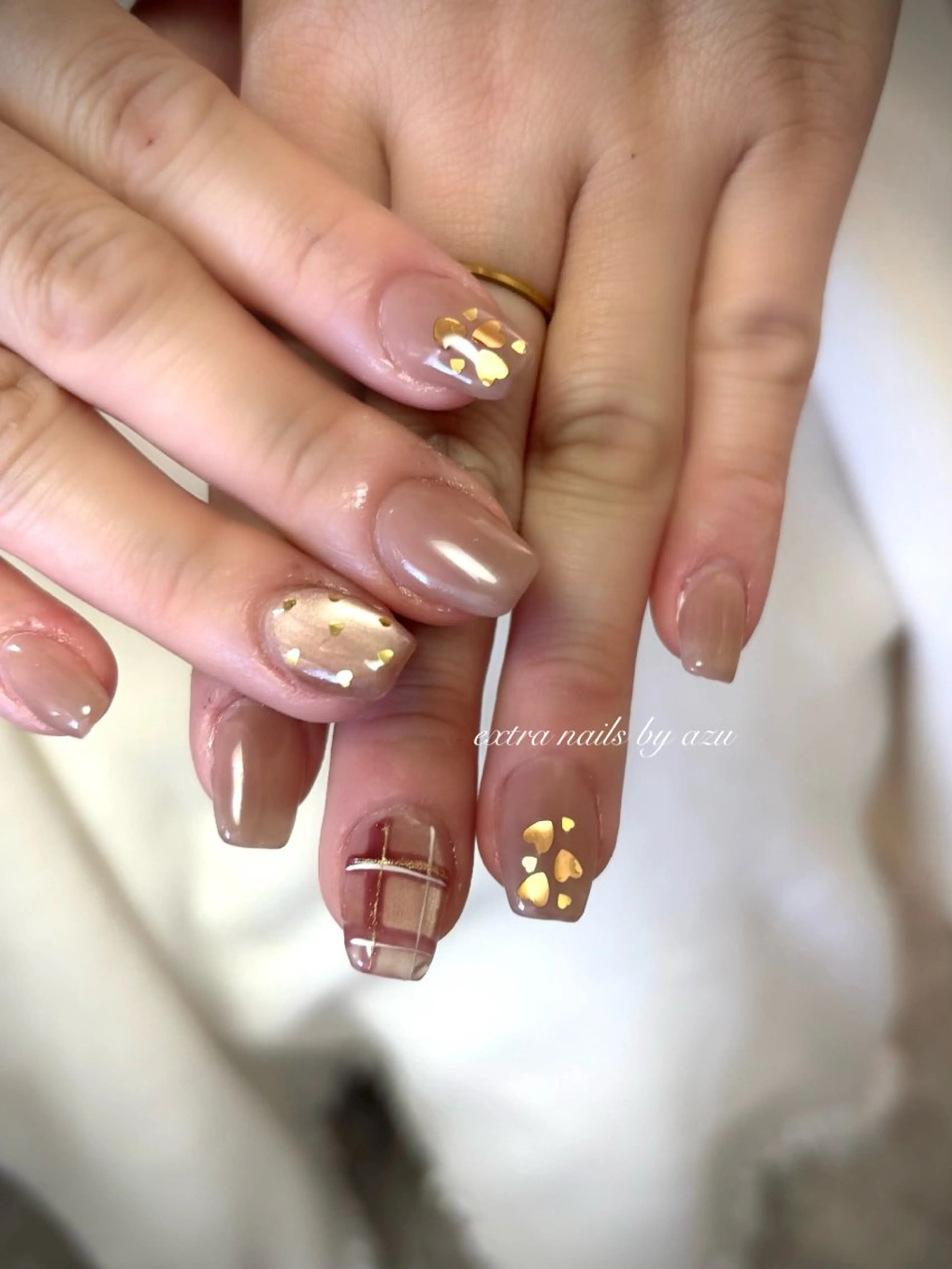 ネイル バレンタイン ワンホンネイル extranails ／lemellaのネイルデザイン