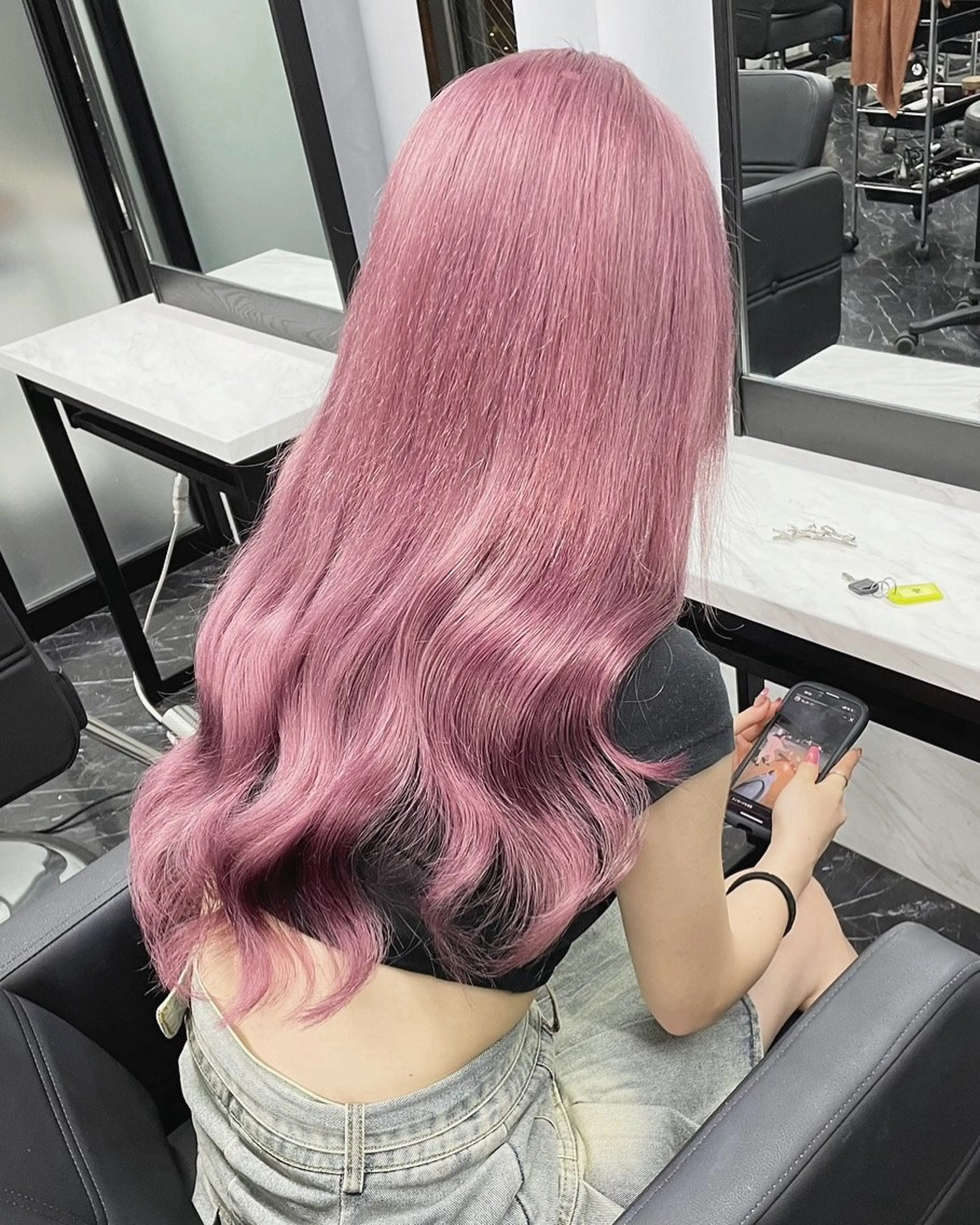 ロング カラー ブリーチ エクステ ヘアカラー エクステ マリカ🦋韓国 ハイトーン/エクステのヘアスタイル