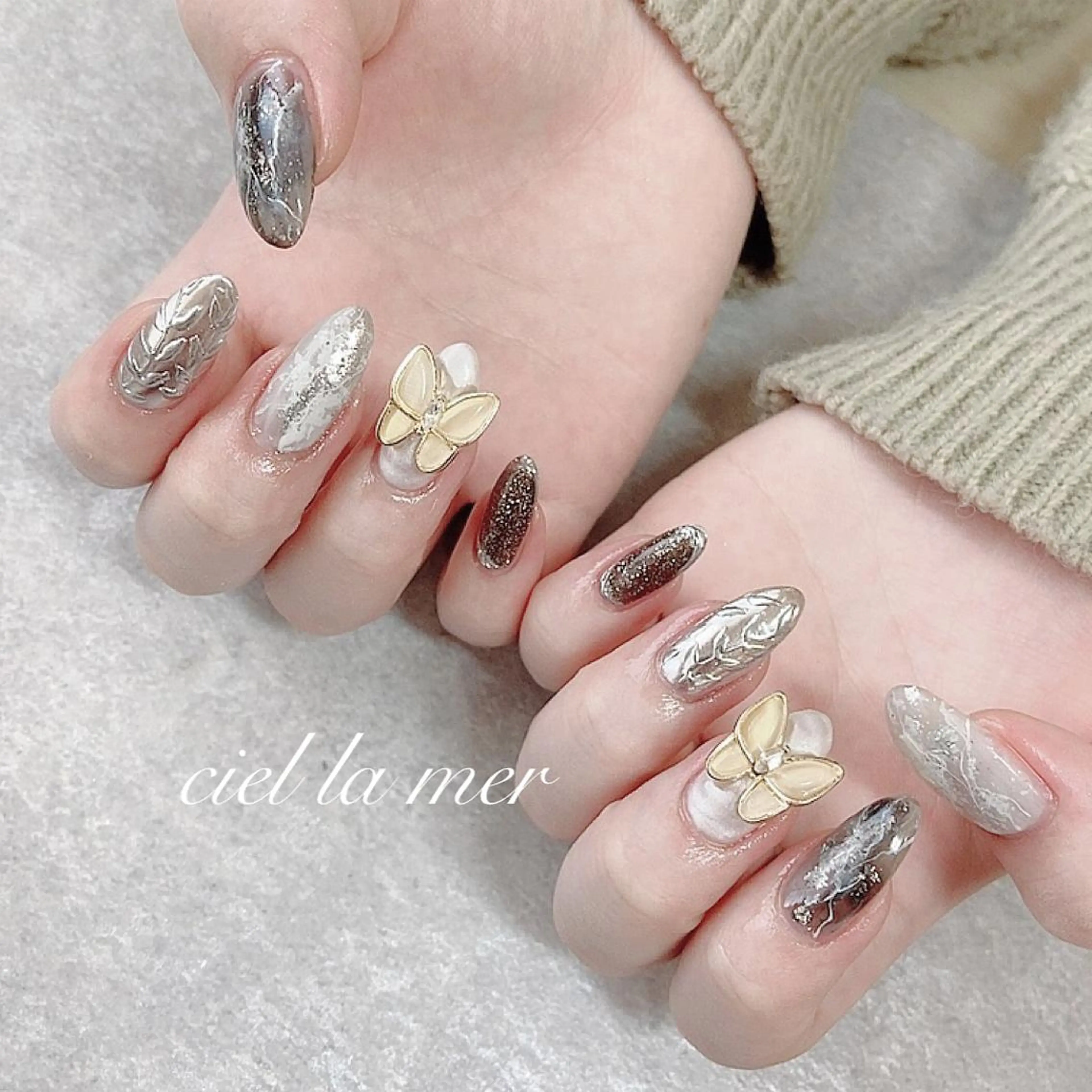 ネイル ハンドネイル フットネイル ciel la merのネイルデザイン