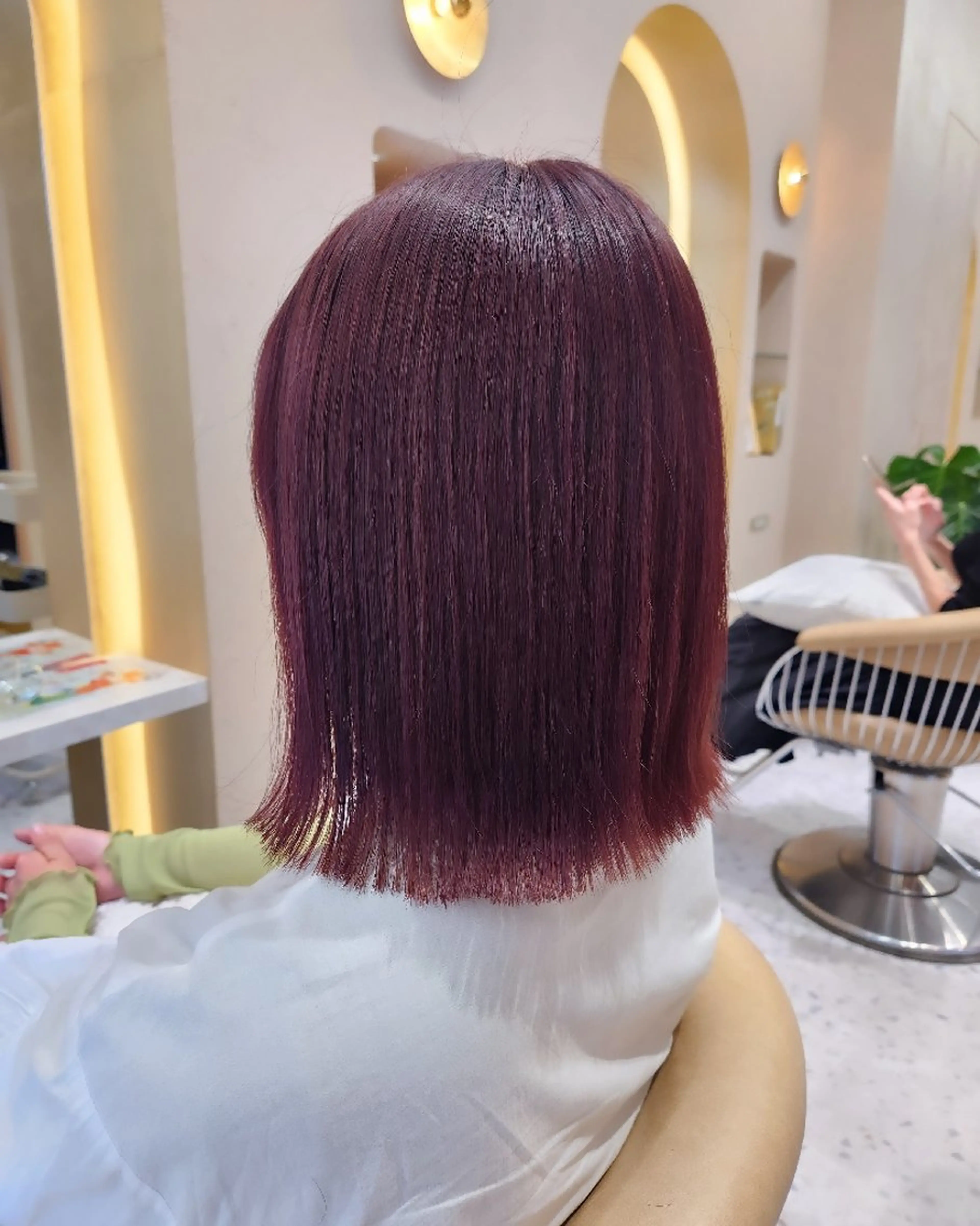 ミディアム カラー あかね☆ヘアアレンジ /ボブ/縮毛矯正のヘアスタイル