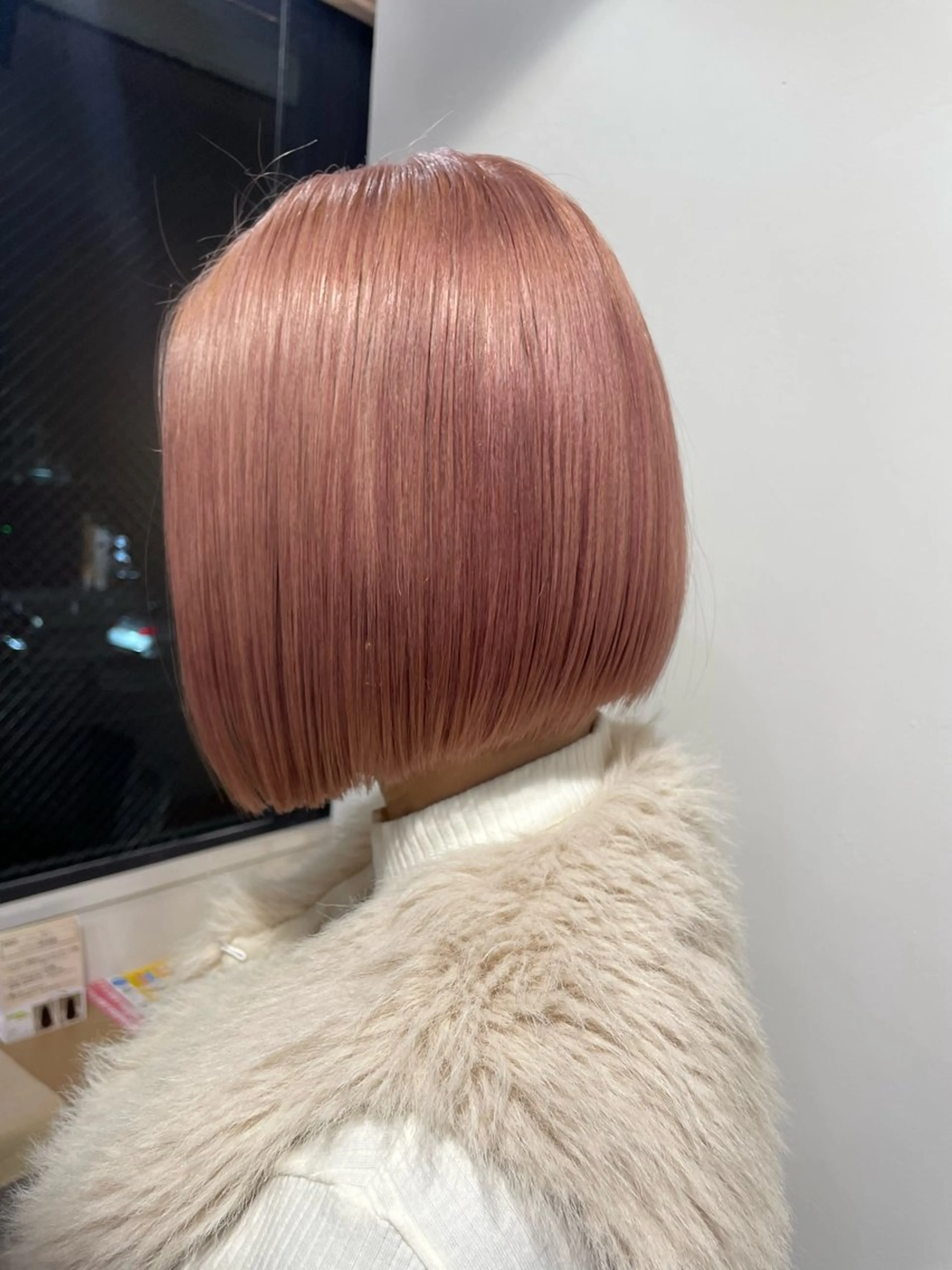 ショート カラー ベージュカラー ピンクカラー ピンクベージュ ボブ ヘアカラー トリートメント 平澤 萌香のその他イメージ