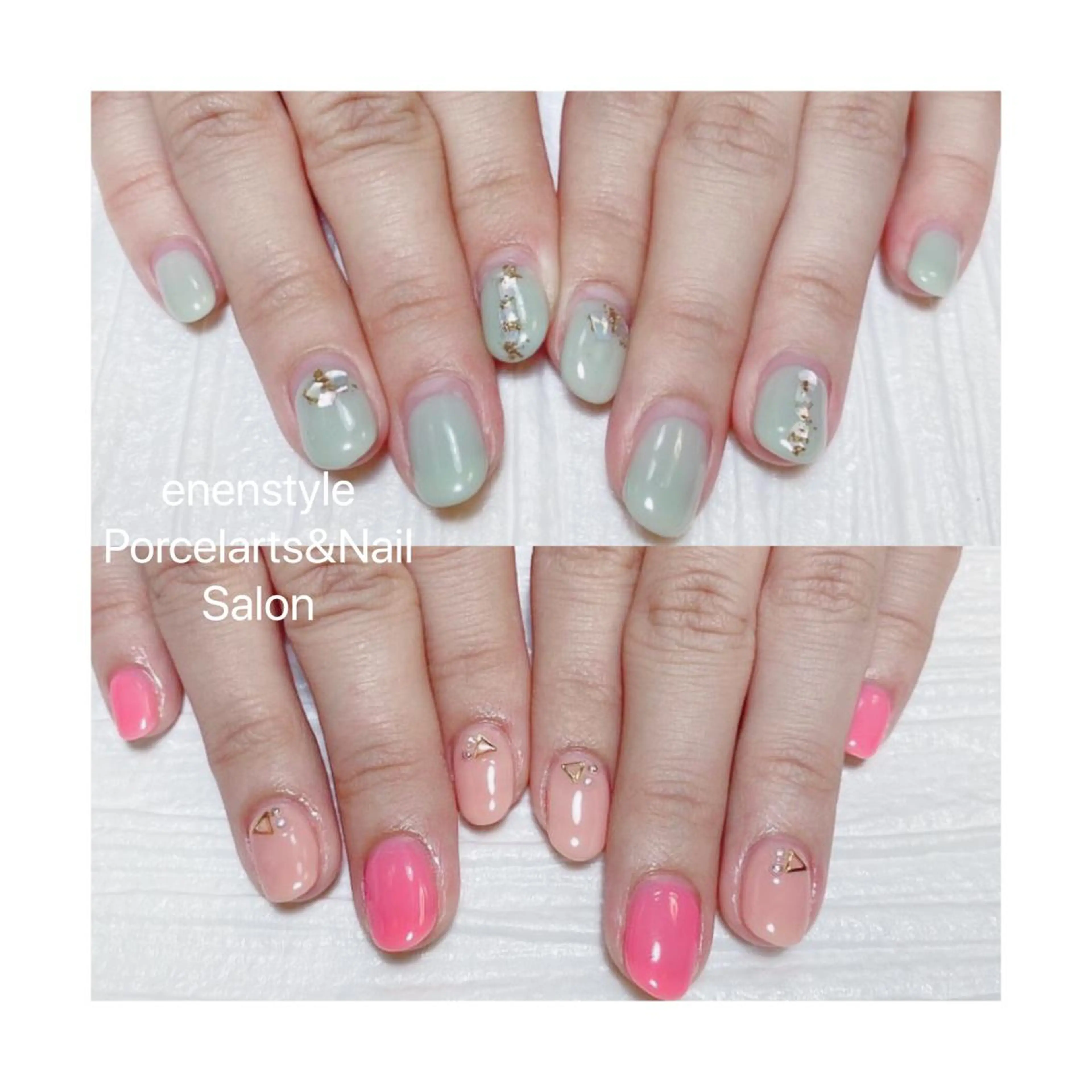 ショート ネイル ハンドネイル 👑enen style👑のネイルデザイン