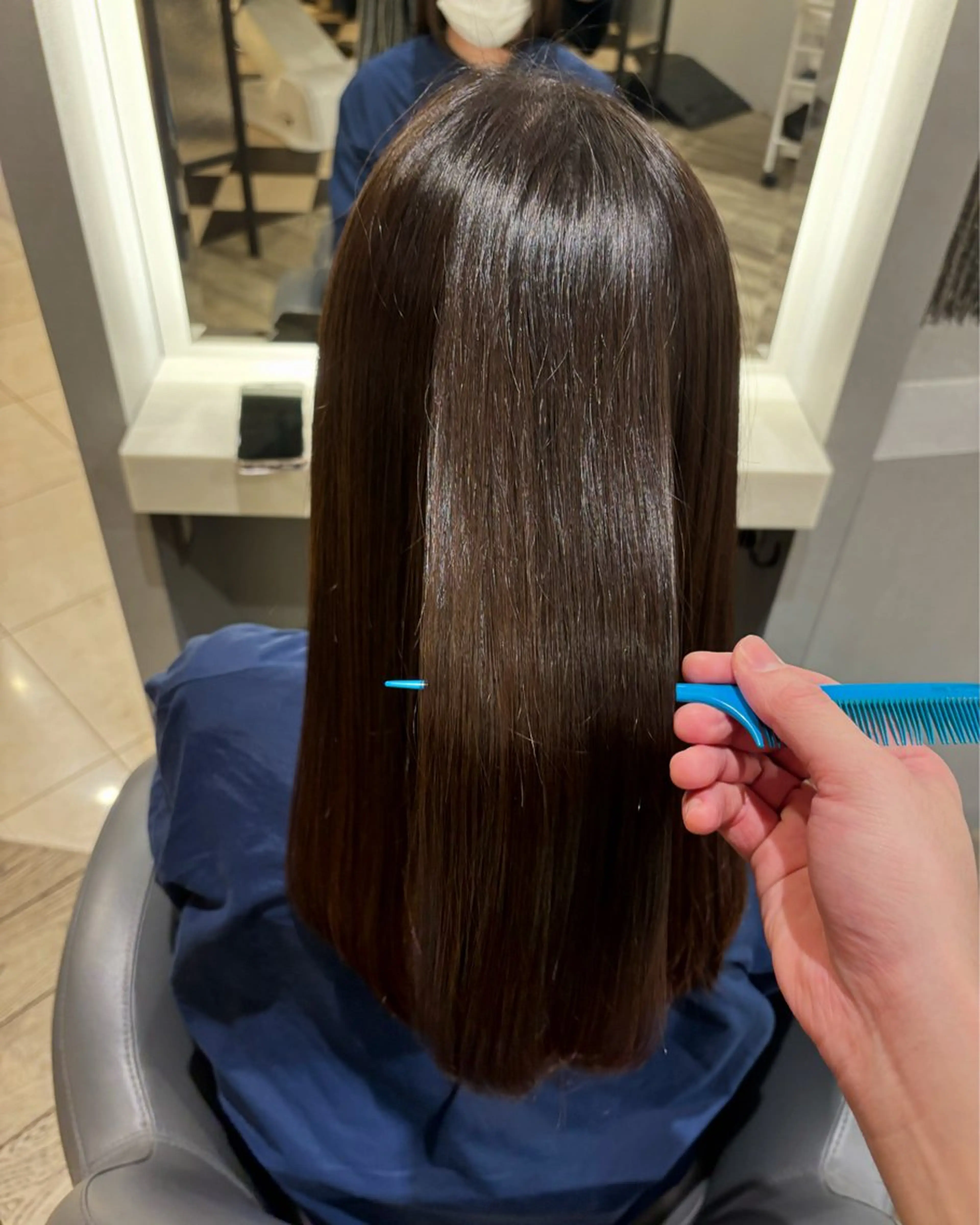 ロング パーマ ストレートパーマ カット 縮毛矯正 白髪ぼかし大人メンズ 根本零のヘアスタイル