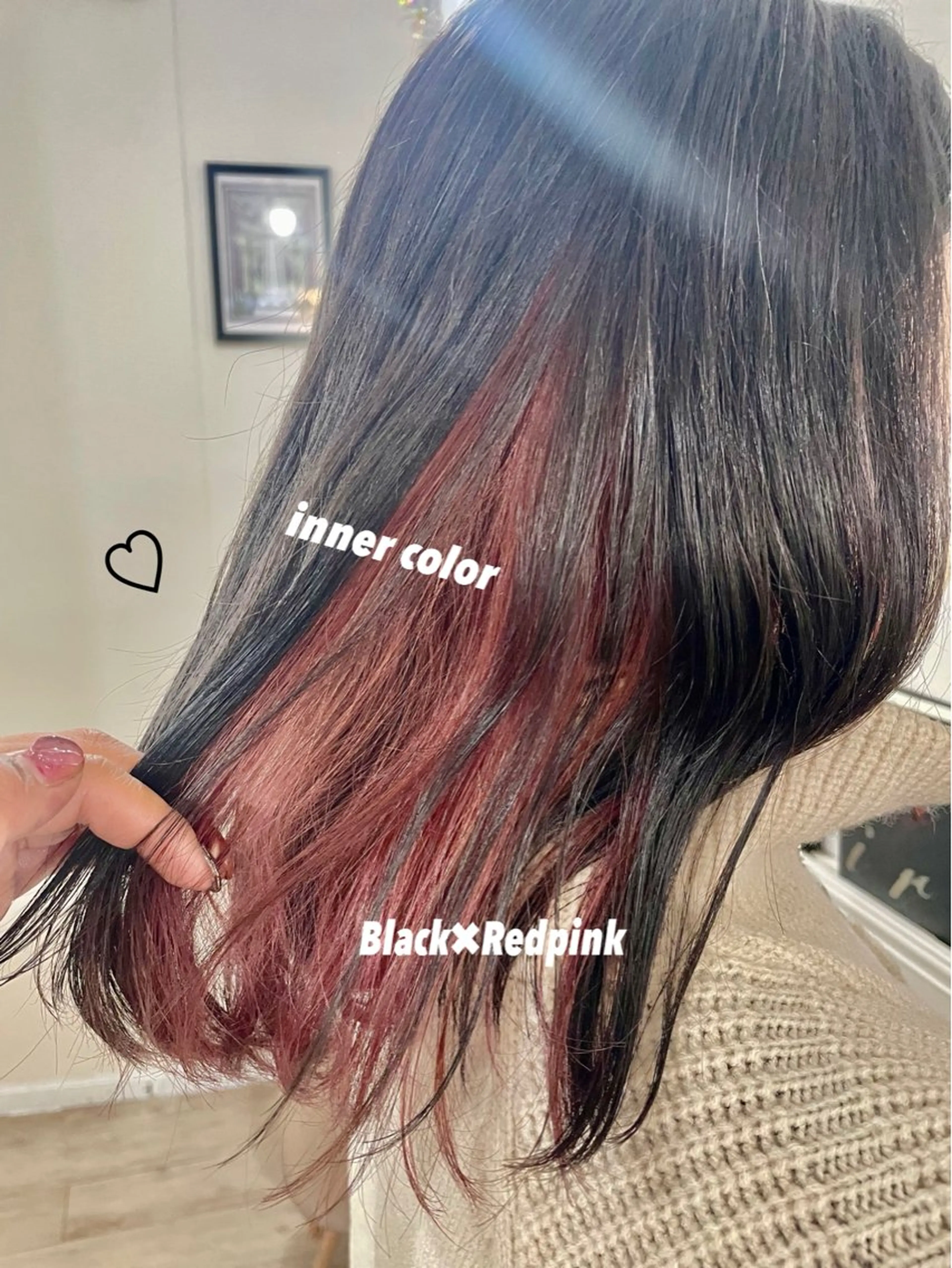 カラー 黒髪 ピンクカラー レッドカラー ヘアカラー トリートメント セシルヘアー神戸元町 MANAMIのヘアスタイル