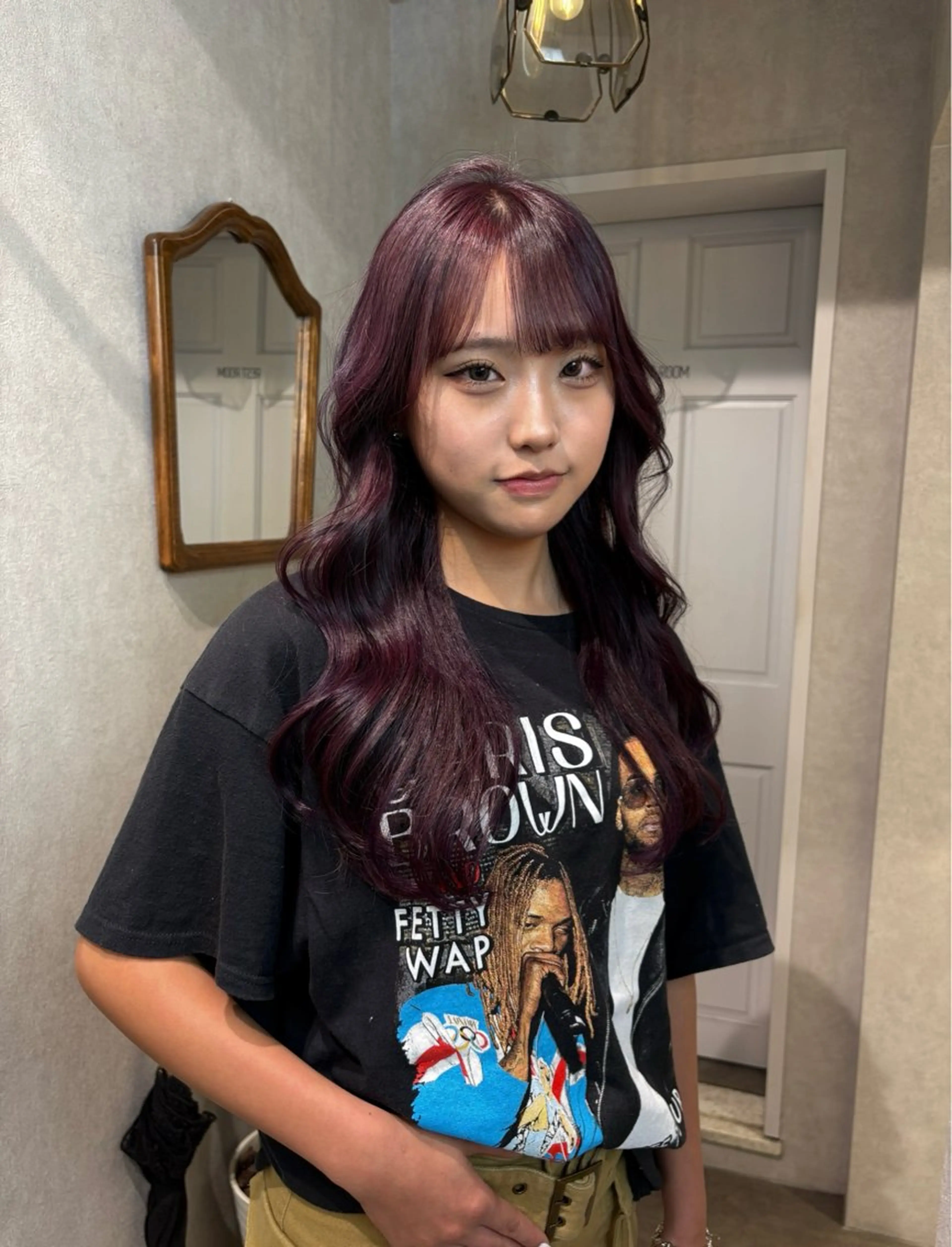 ロング カラー ラベンダーカラー ラベンダーピンク ピンクカラー ヘアカラー レイヤー/艶カラー/ KIHO🥥︎のヘアスタイル