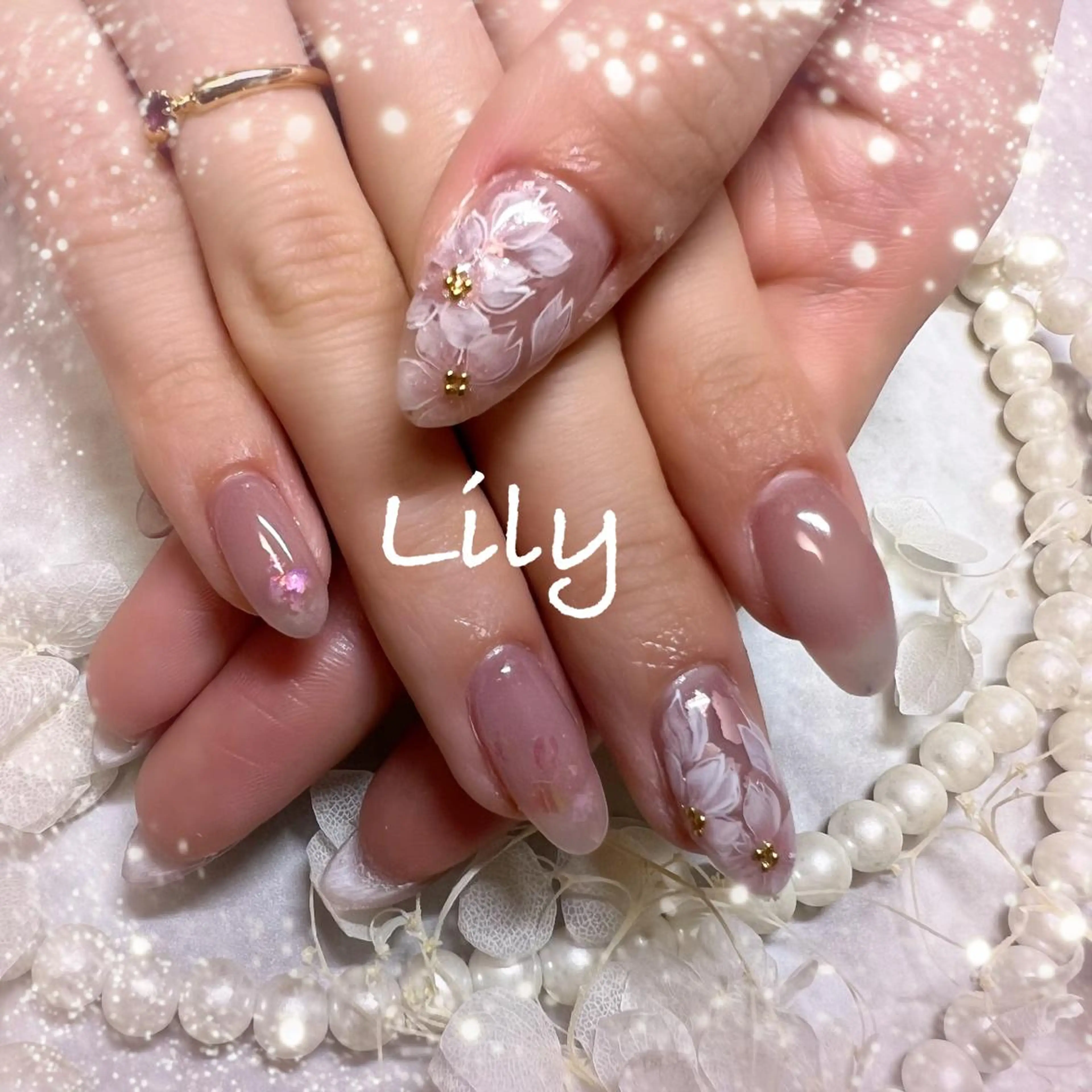 ネイル ハンドネイル Lily*nail 🌻Mii🌻のネイルデザイン