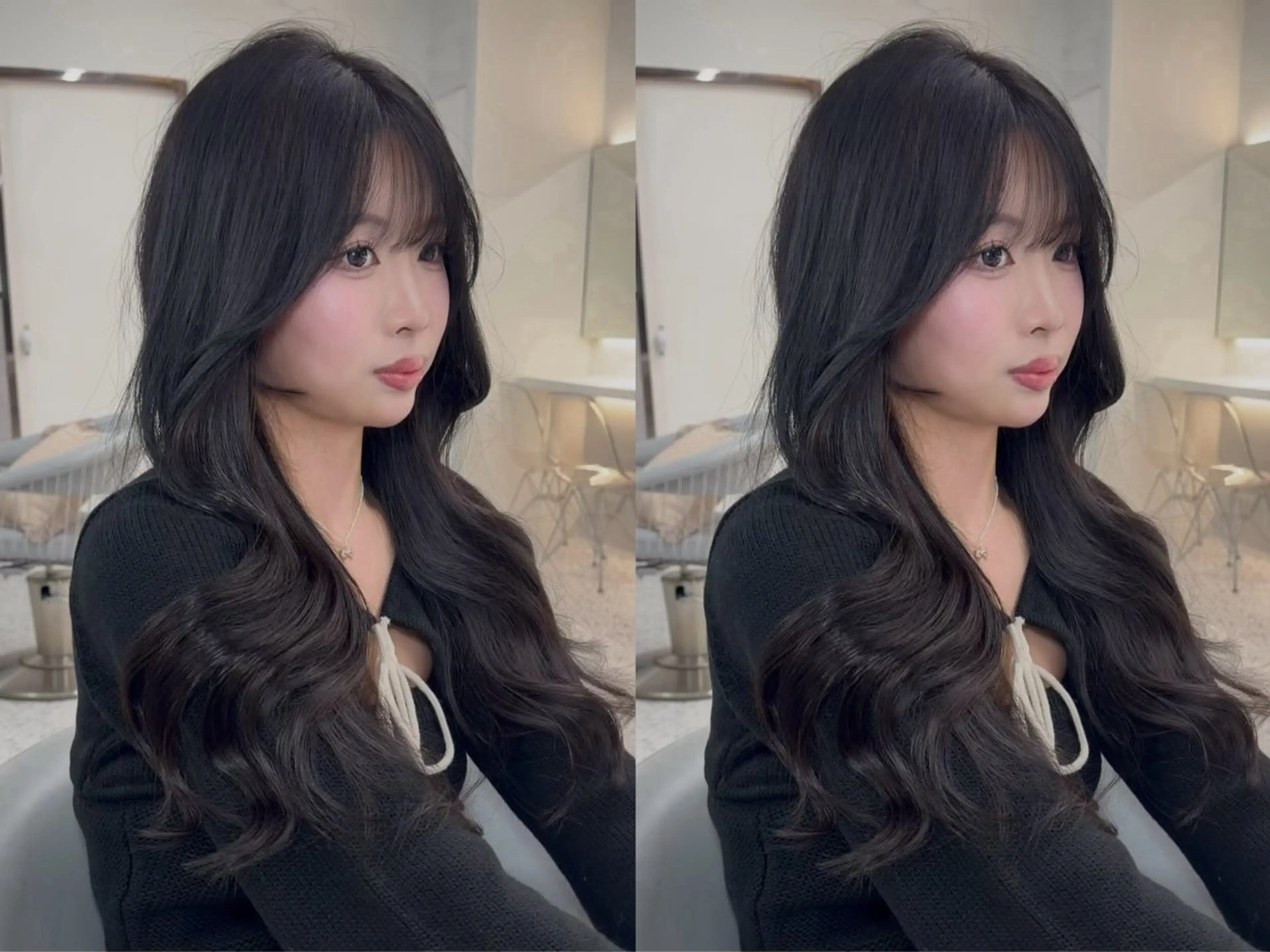 ロング レイヤーカット ワンホンヘア カット ヘアカラー 🎀透明感カラー shizuka🎀のヘアスタイル