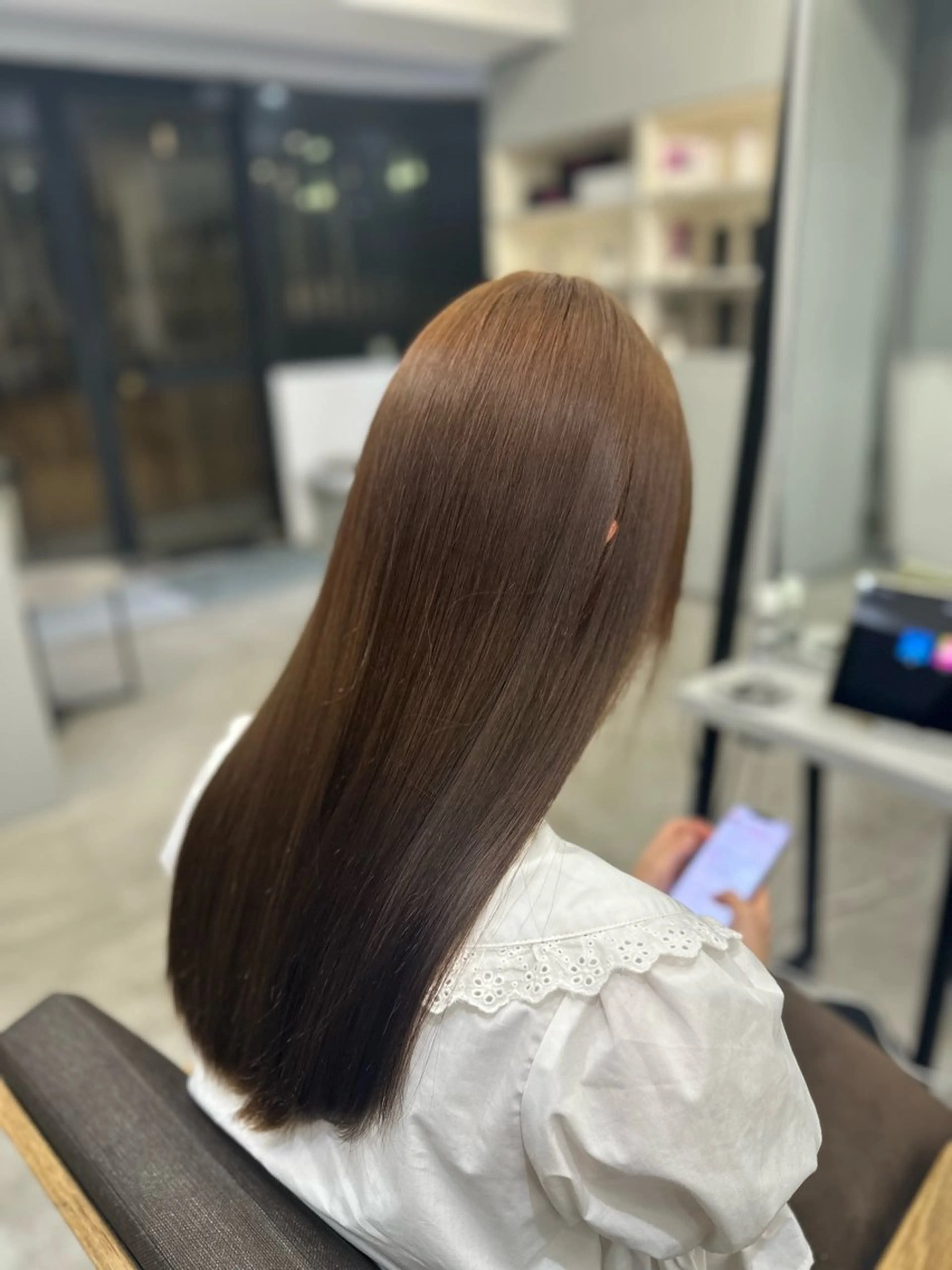 ロング パーマ 縮毛矯正 ハイトーンカラー が絶対可愛い✨泰聖✨のヘアスタイル