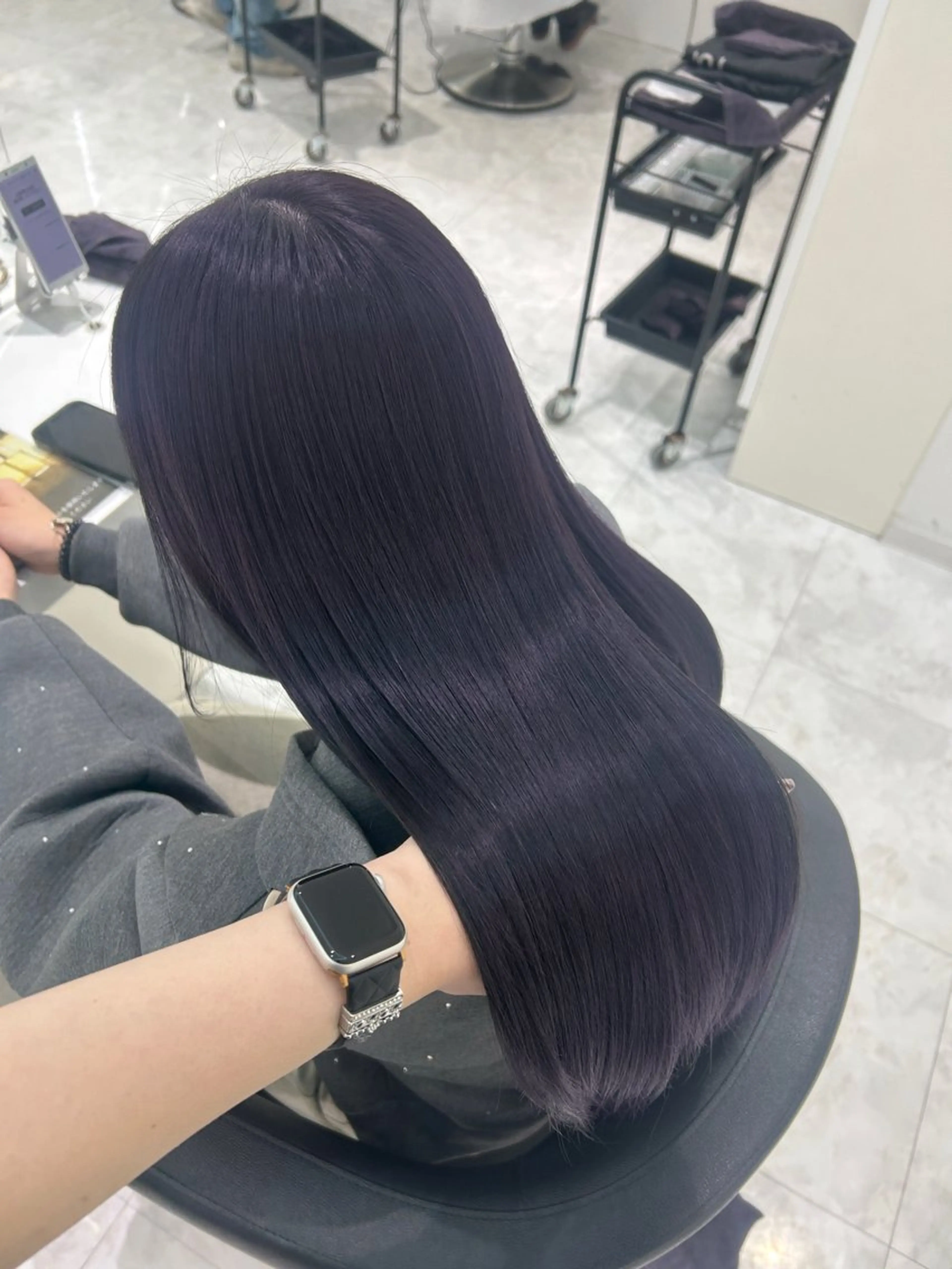 ロング カラー ブリーチ 透明感カラー ラベンダーカラー トリートメント ヘアカラー トリートメント 💗ブリーチなし暖色 kotono💗のヘアスタイル