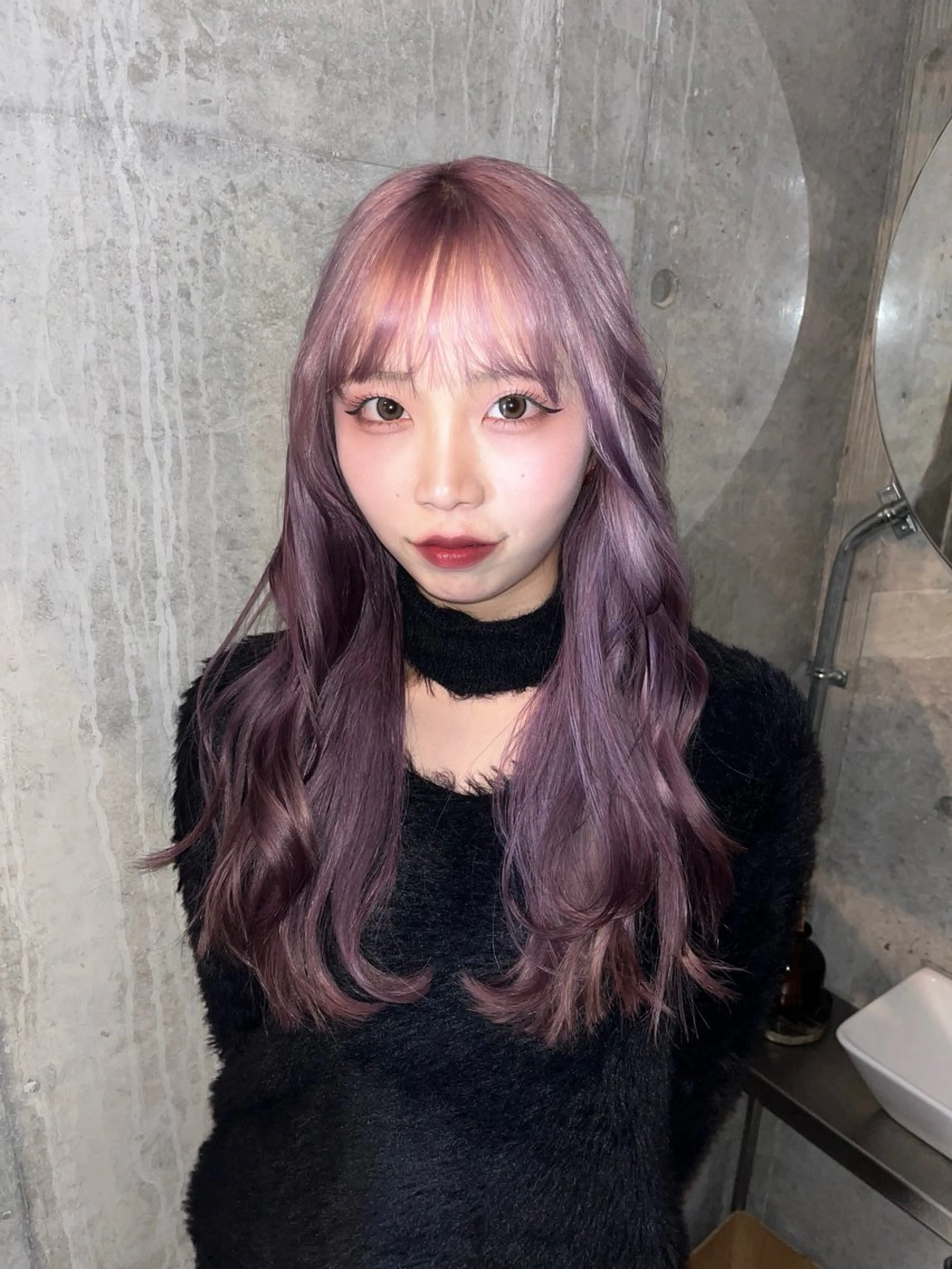 ロング カラー ヘアアレンジ ヘアカラー 原宿・デザインカラー YUI🤍ྀིのヘアスタイル