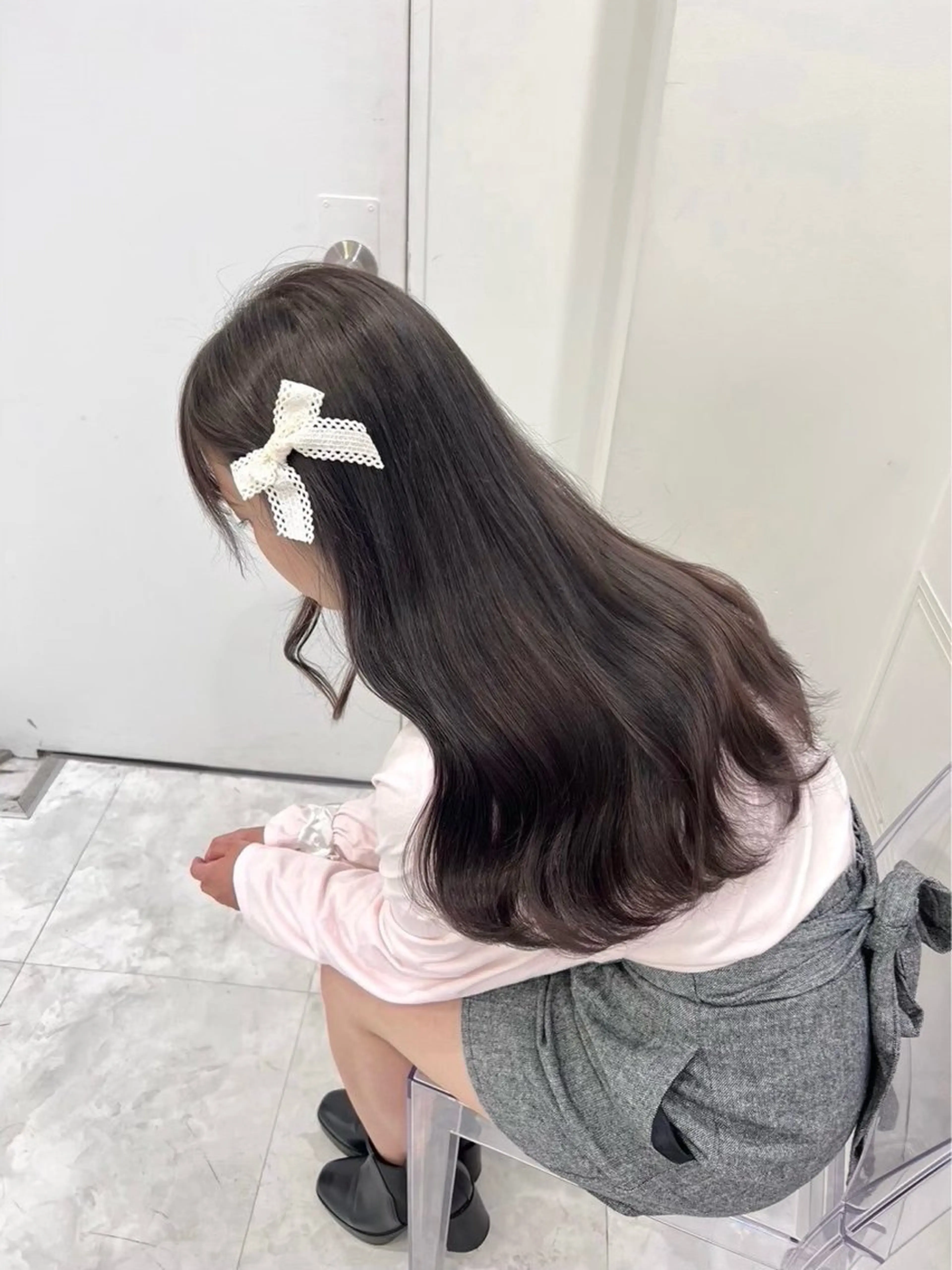 カラー 🍒ブリーチなし🍒 暖色🍒ユウナのヘアスタイル