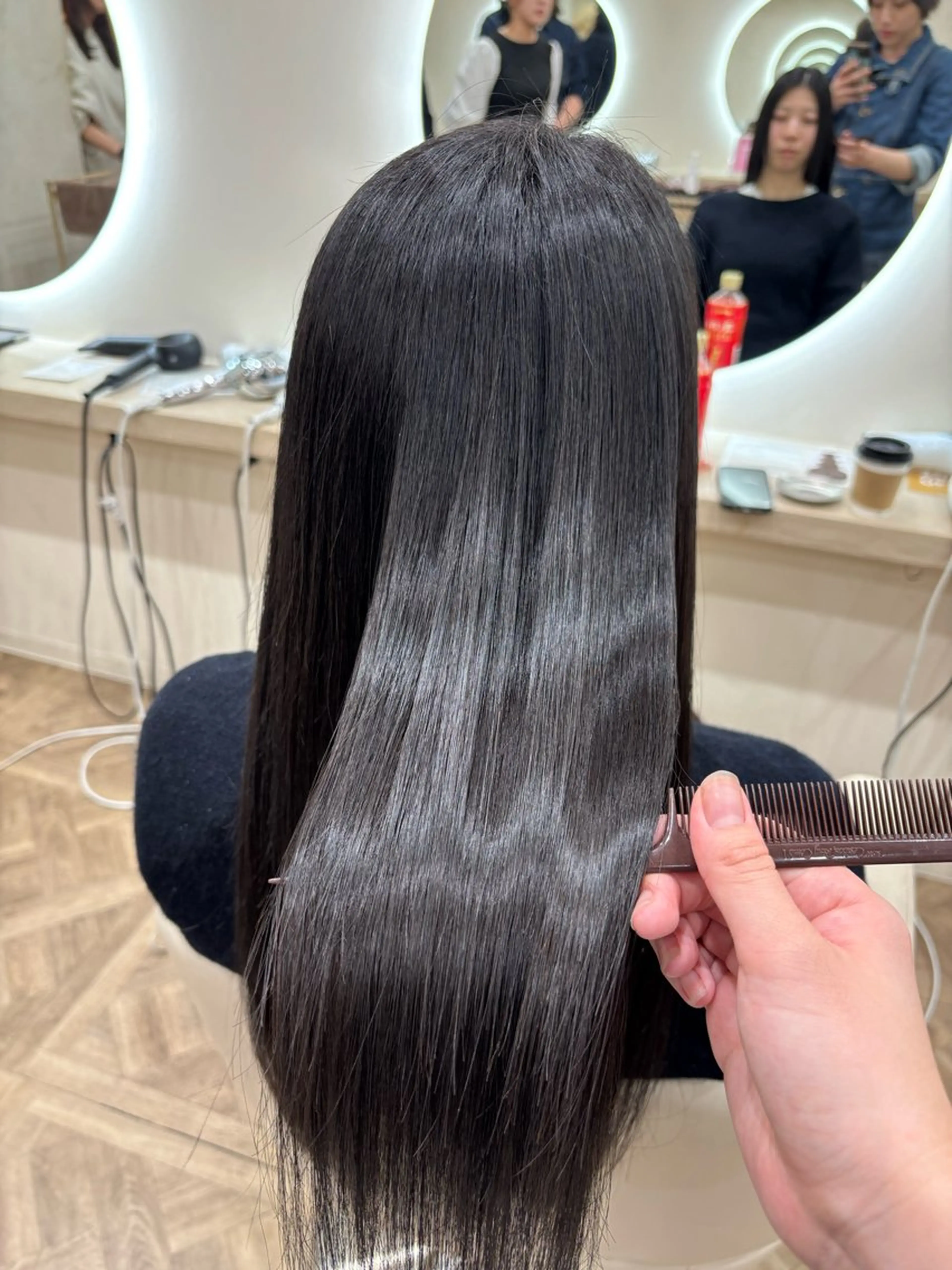 ロング 髪質改善 カット 縮毛矯正 シンバヒナノ/パーマ レイヤー/髪質改善のヘアスタイル