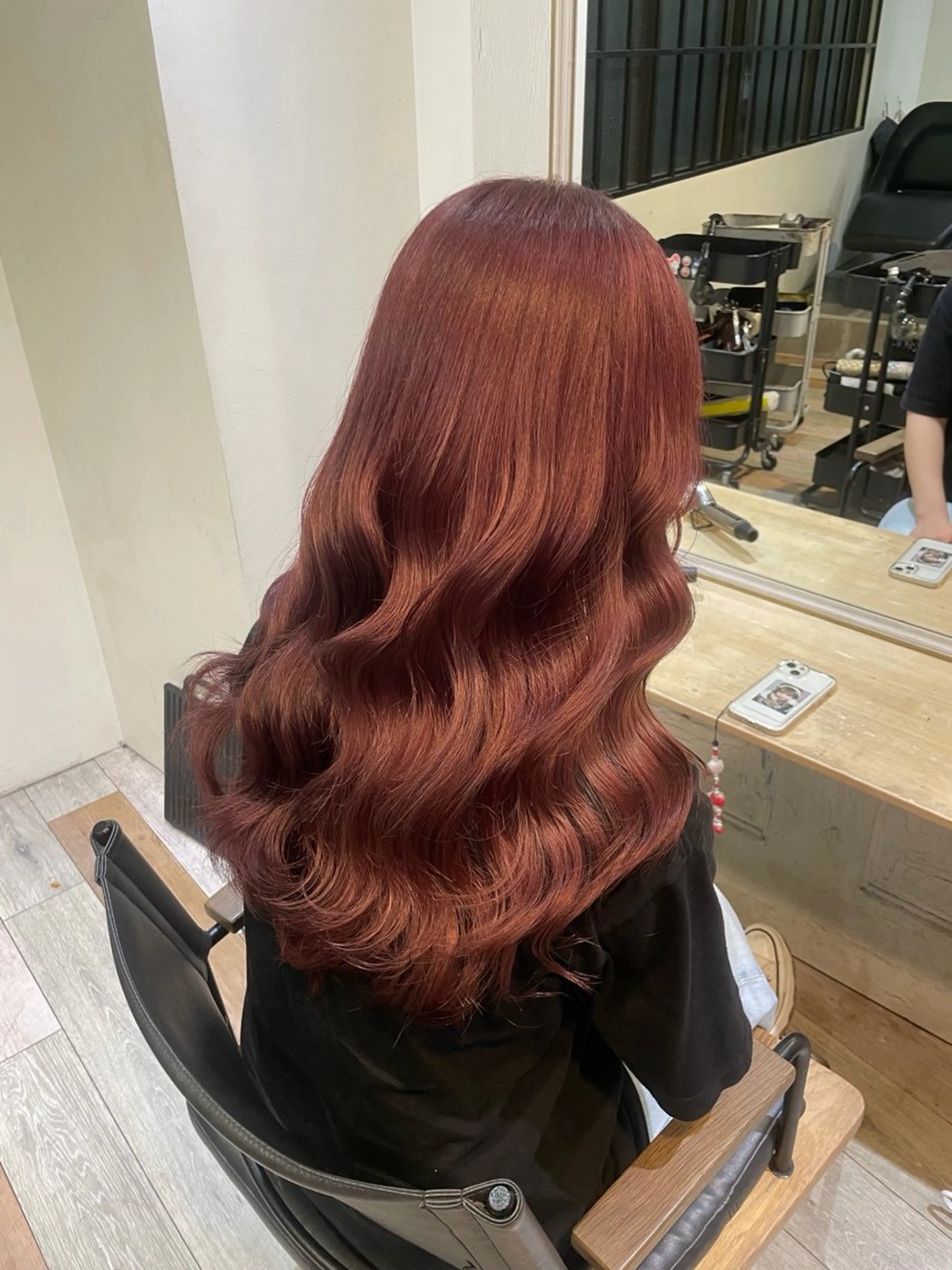 ロング カラー ブリーチ ブラウンカラー ケアブリーチ ピンクカラー ピンクブラウン ヘアカラー 盛れるレイヤー× ウルフMari🪽のヘアスタイル