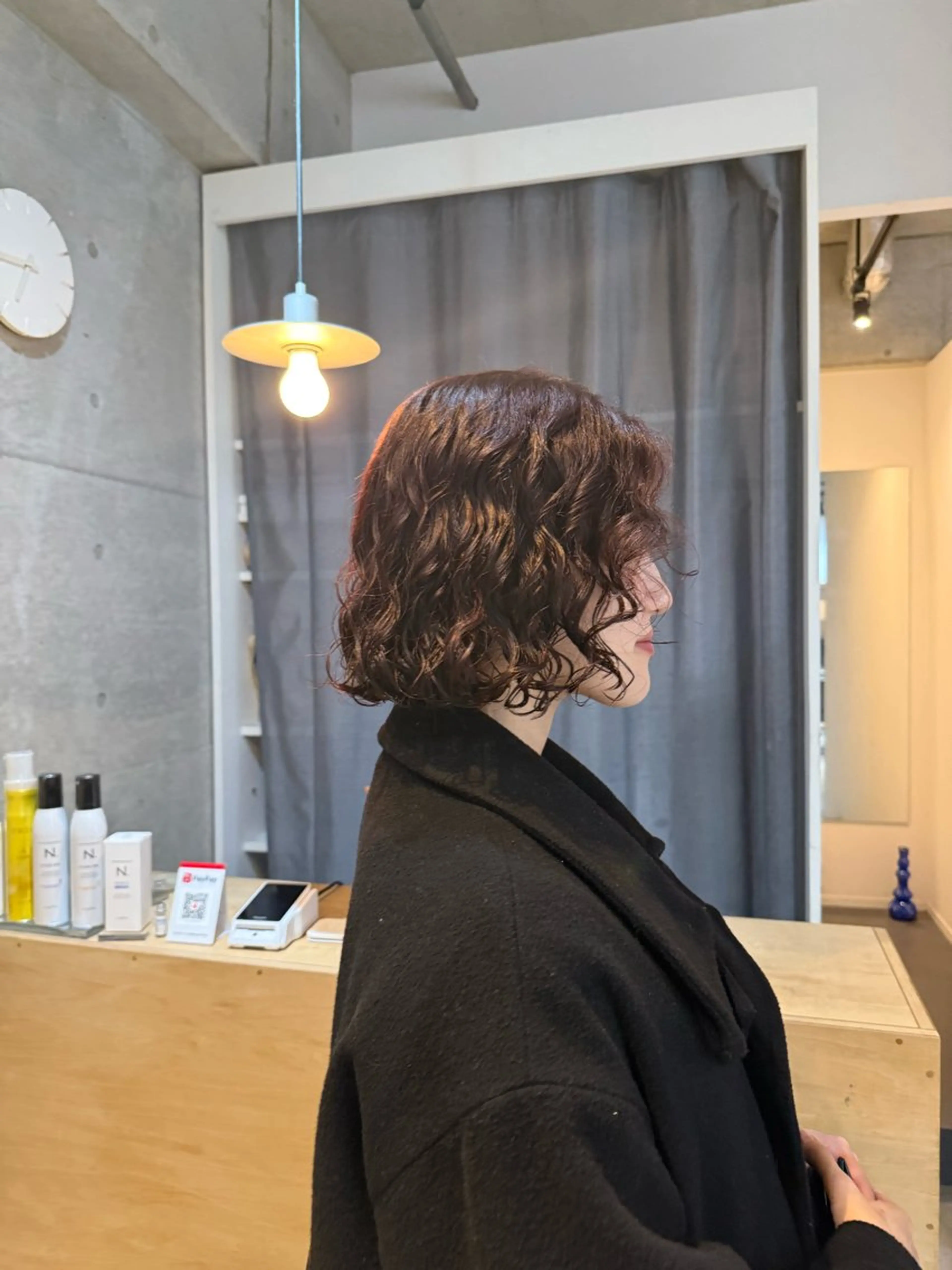 ミディアム カット ヘアカラー パーマ トリートメント デジタルパーマ/ ウェーブパーマ/神野のヘアスタイル