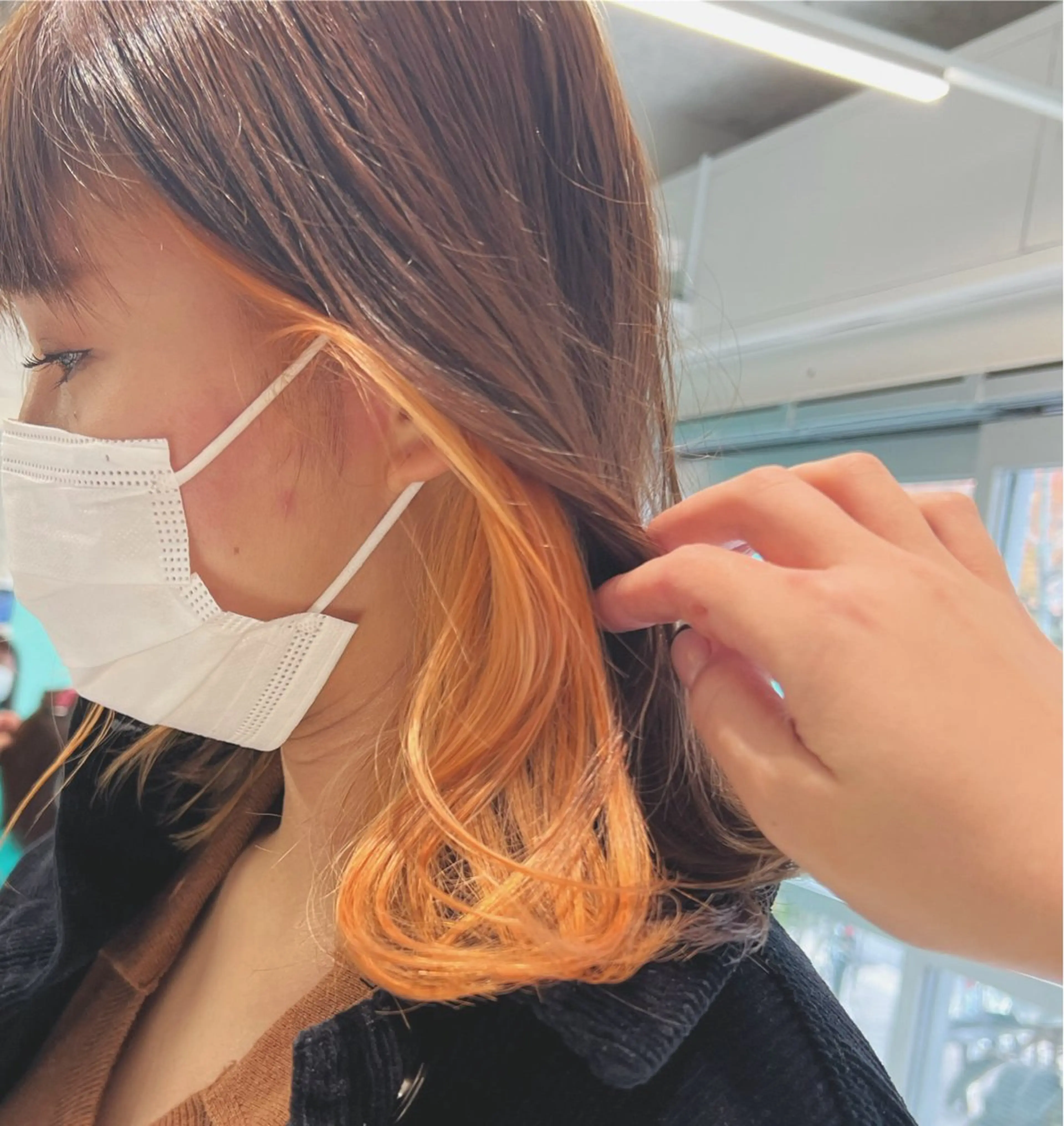 セミロング カット ヘアカラー LEE HORIE所属・松田 百花のヘアスタイル