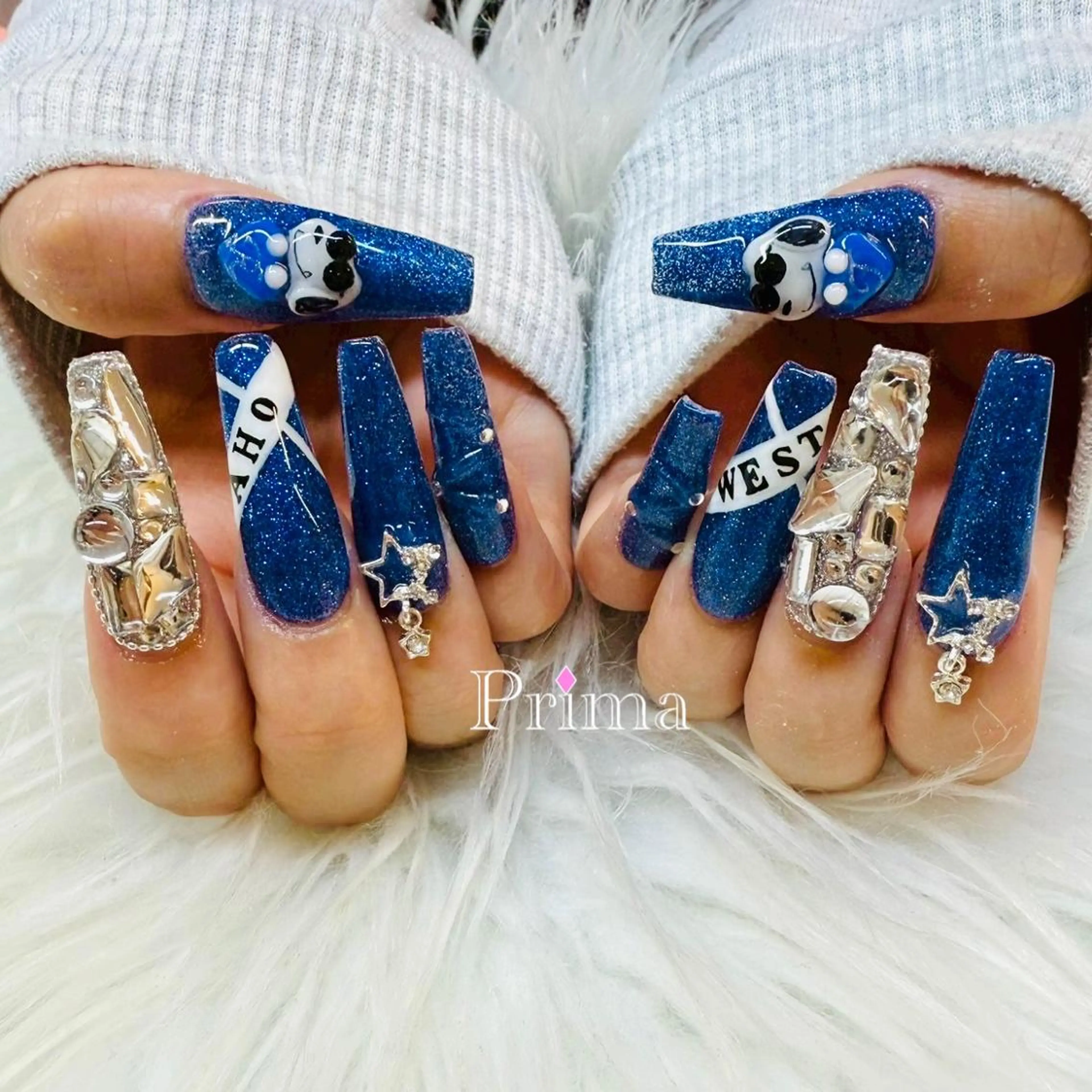 ネイル ロングネイル スカルプネイル Prima💎 スカルプ💎アートのネイルデザイン