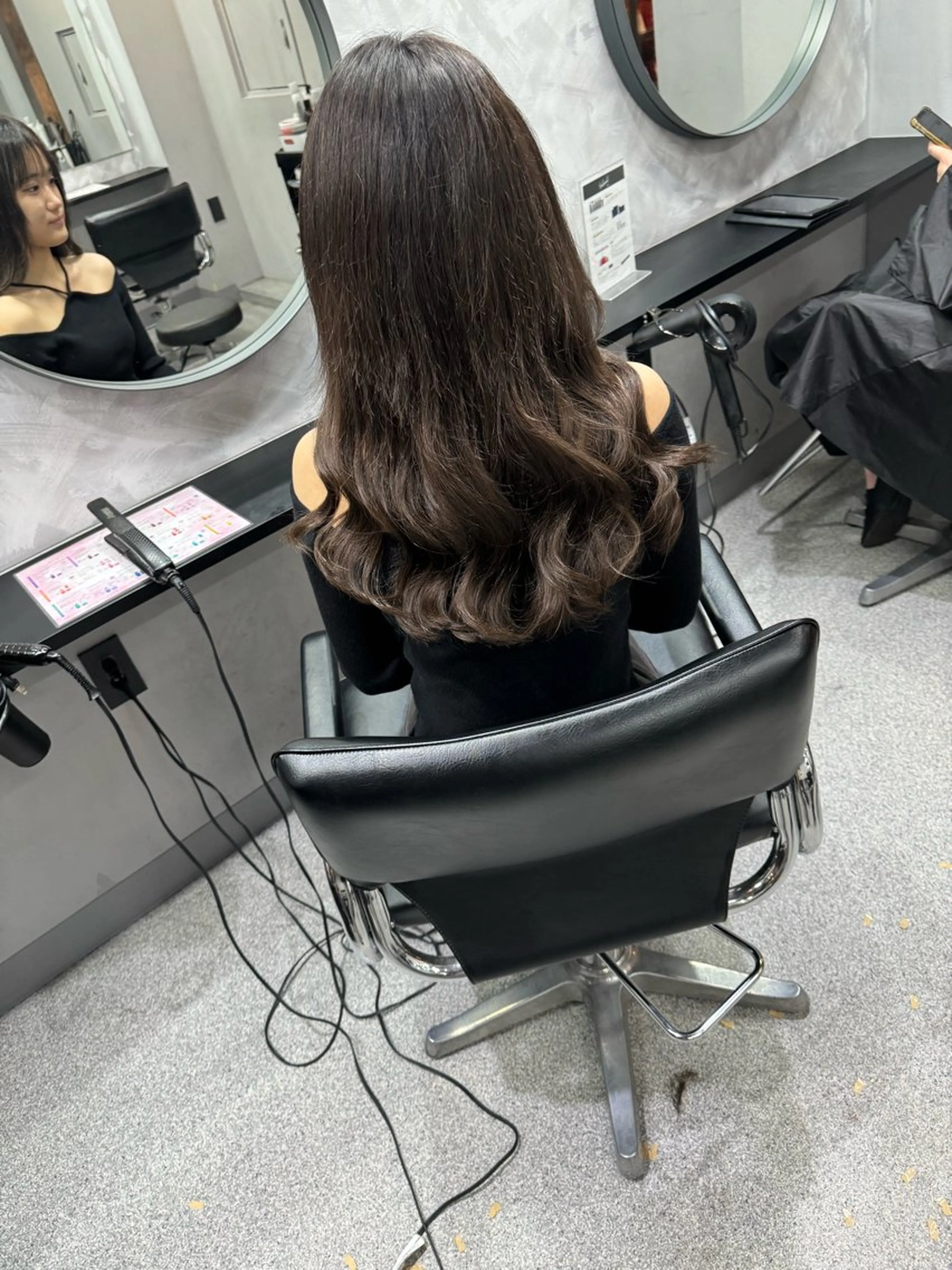 セミロング エクステ 濱川響太レディース カットモデルのヘアスタイル