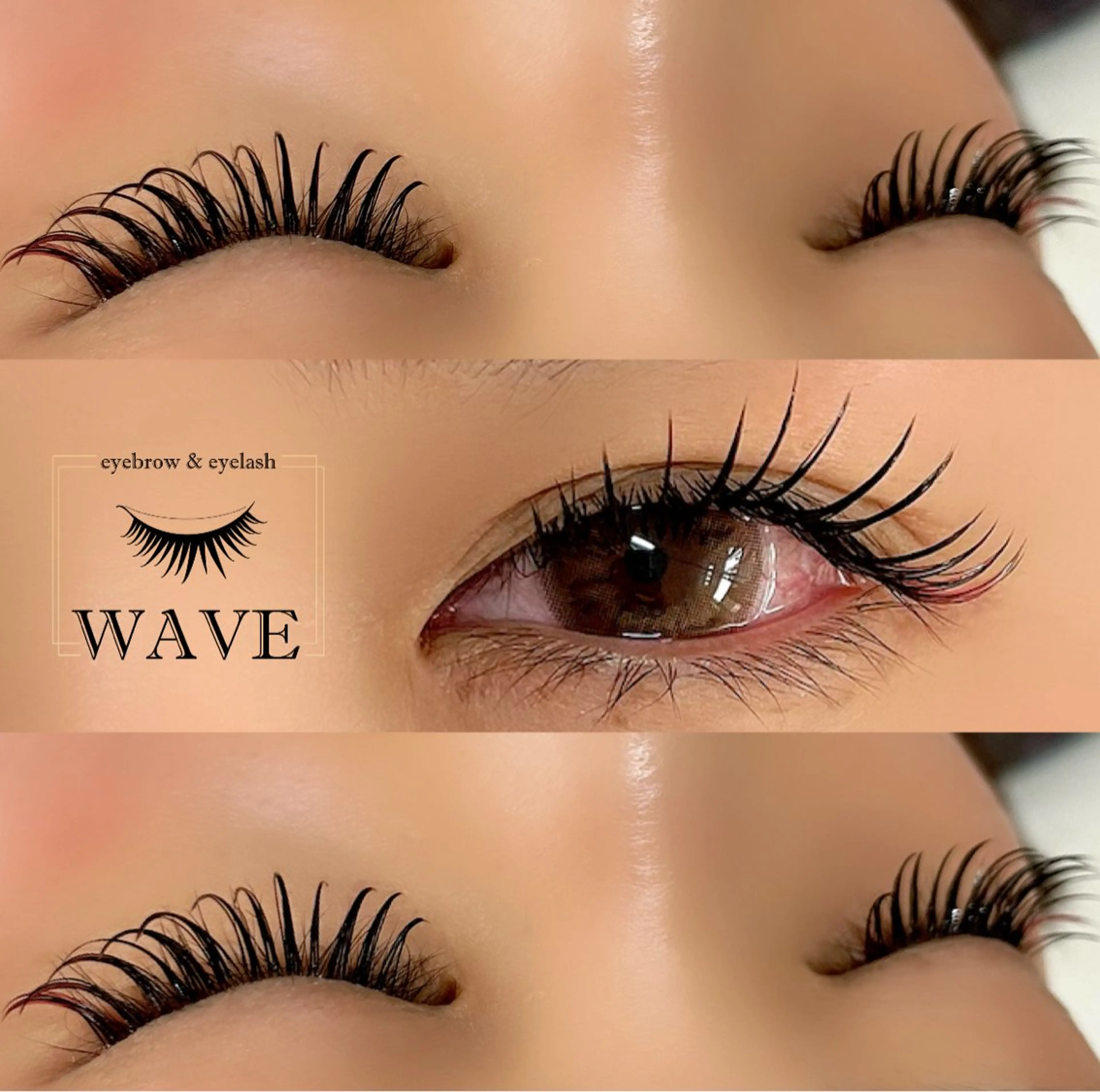 マツエク・マツパ 付け放題 束感まつ毛 カラーマツエク Dカール 韓国風マツエク マツエク eyebrow & eyelash WAVE所属・brow&lash WAVEのマツエク・マツパデザイン