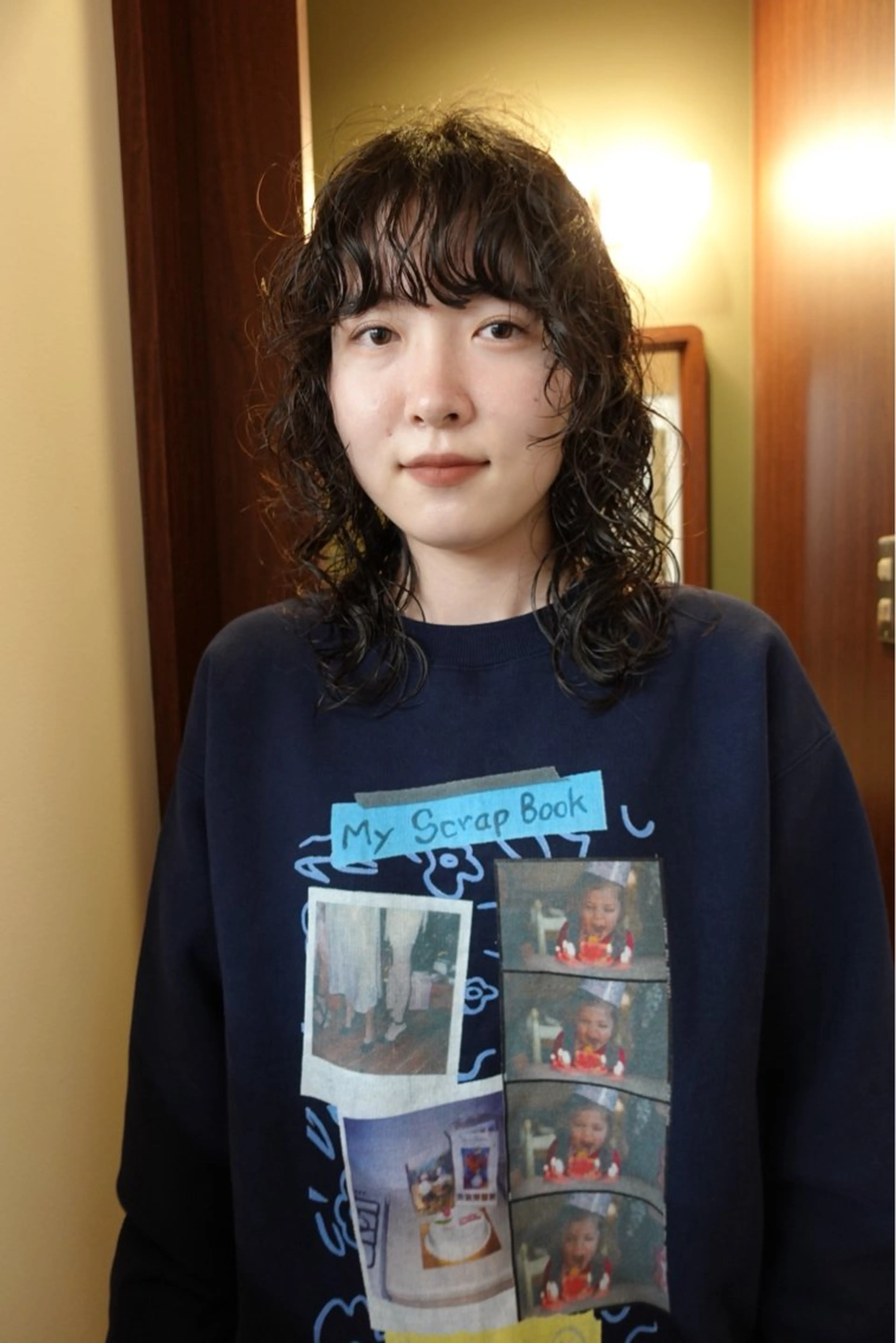 ミディアム パーマ ミディアムパーマ レイヤーカット ボブパーマ/パーマ ウルフパーマのヘアスタイル