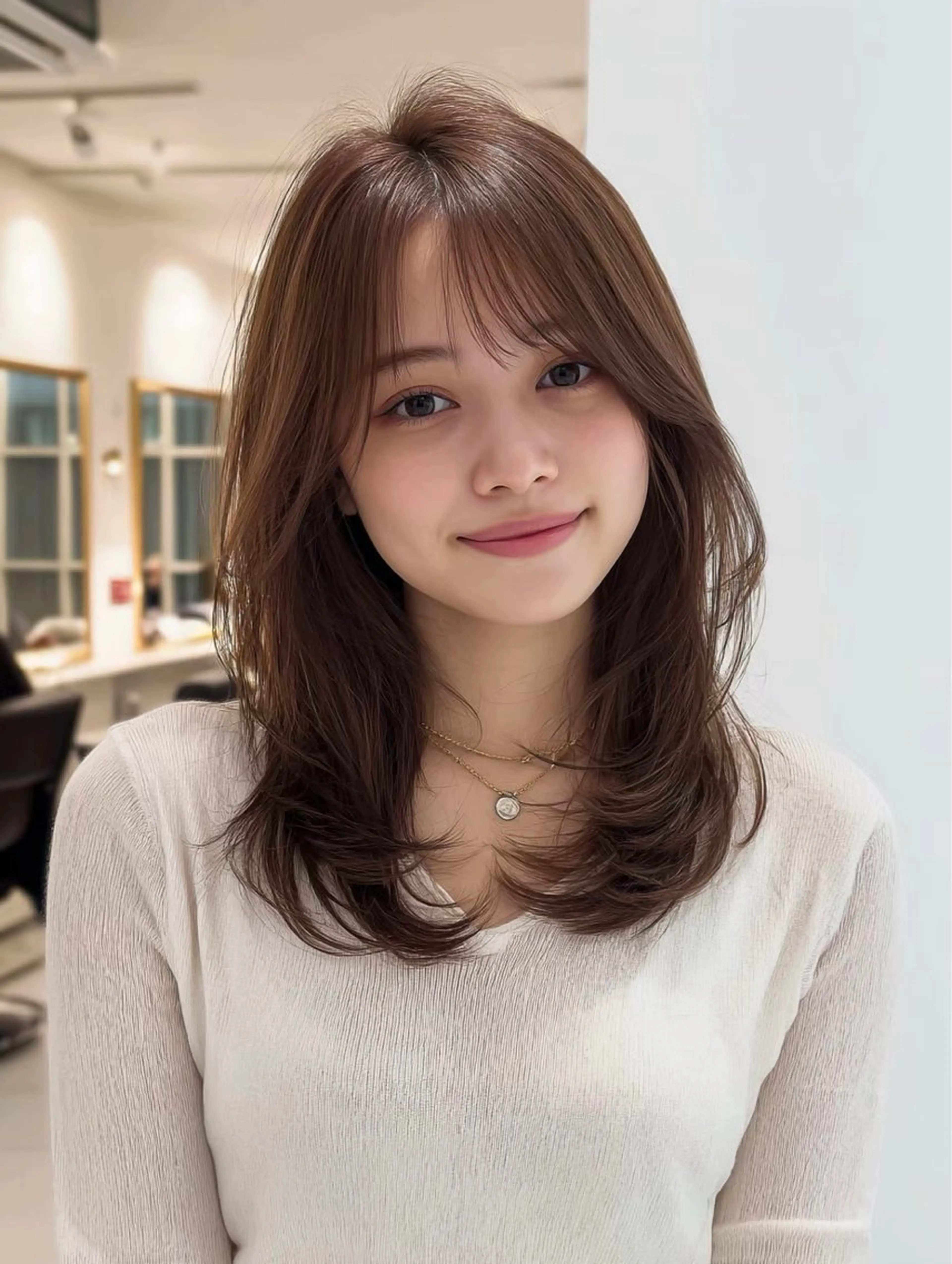 ミディアム 山本 晃のヘアスタイル
