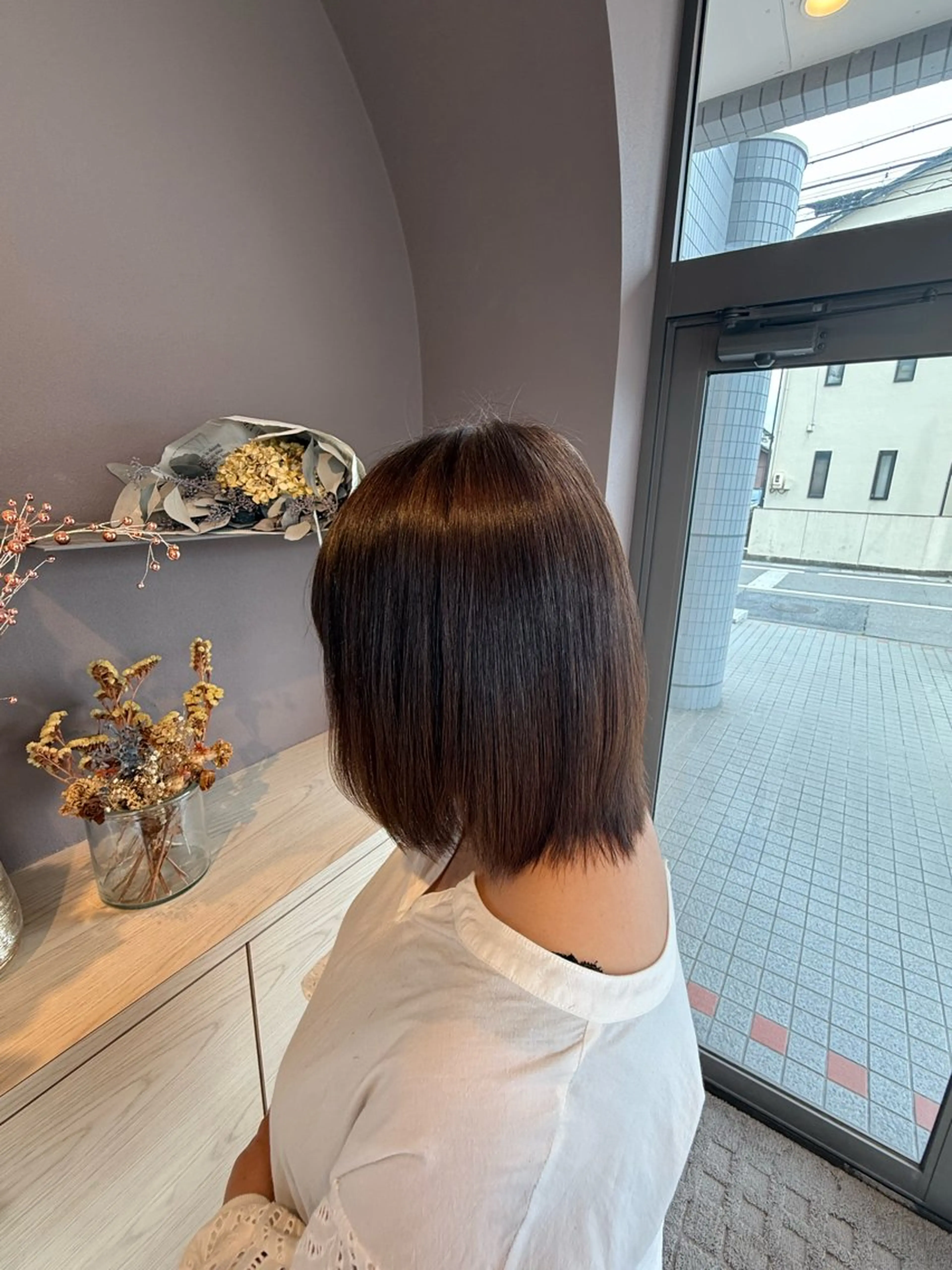 ロング パーマ 縮毛矯正 カット 縮毛矯正 Lien.テラダ 各務原スタイリストのヘアスタイル