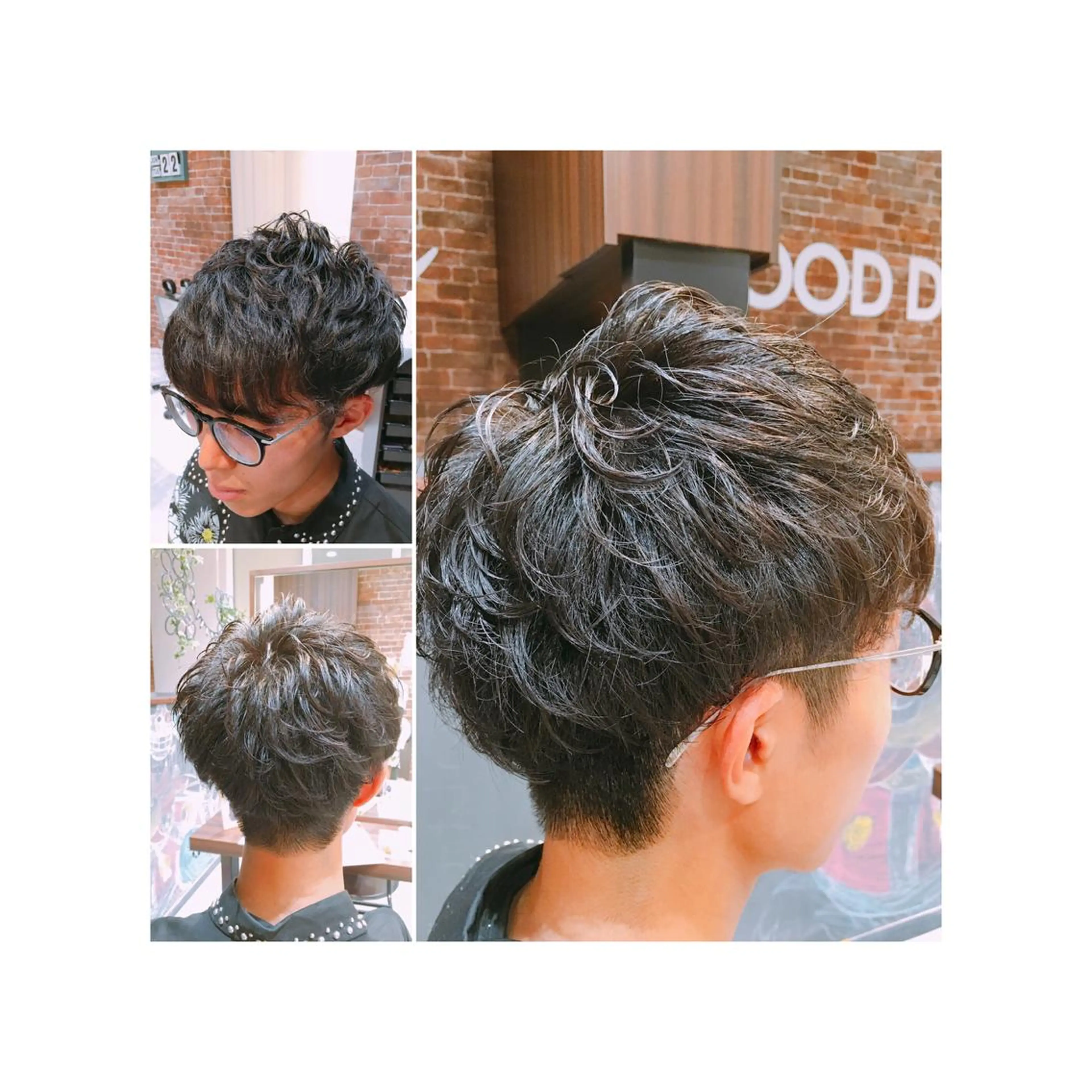 ショート パーマ メンズ マッシュ メンズパーマ なかの たくみのヘアスタイル