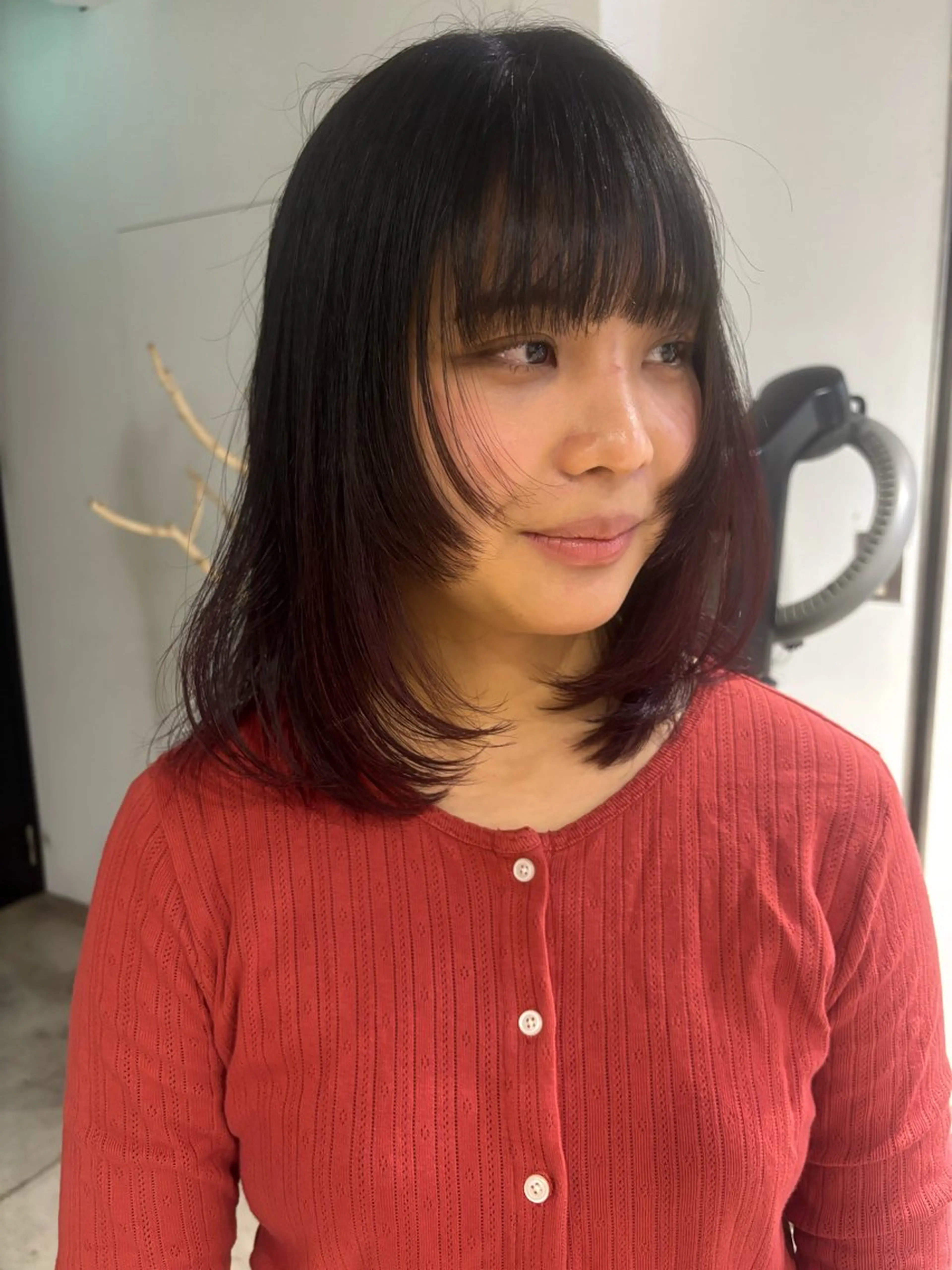 セミロング ヘアカラー トリートメント 艶カラー🎀メンズ カットasunaのヘアスタイル
