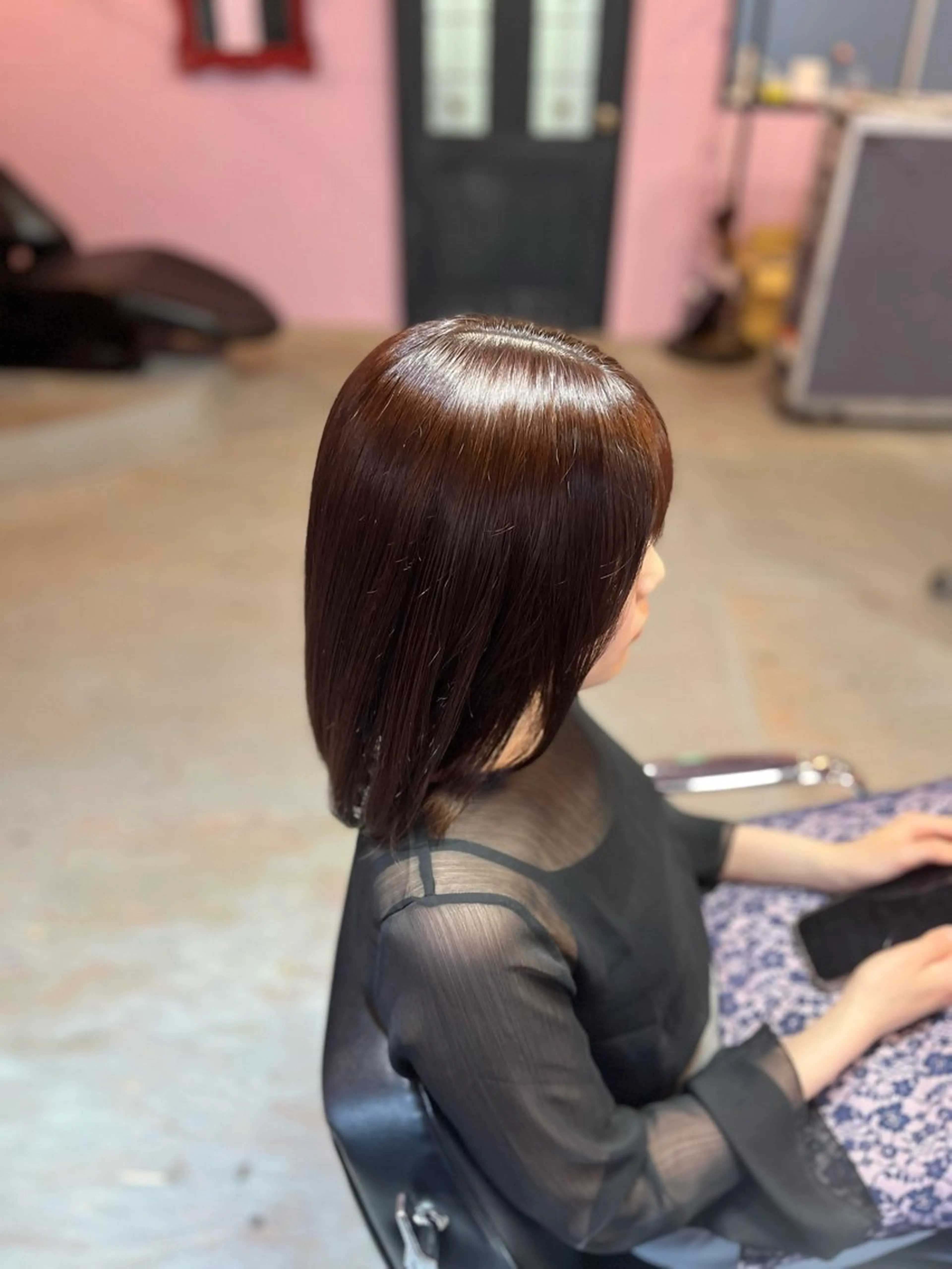 ミディアム カラー ブラウンカラー ショコラブラウン ヘアカラー PEACE   HAIR所属・藤野 海翔のヘアスタイル