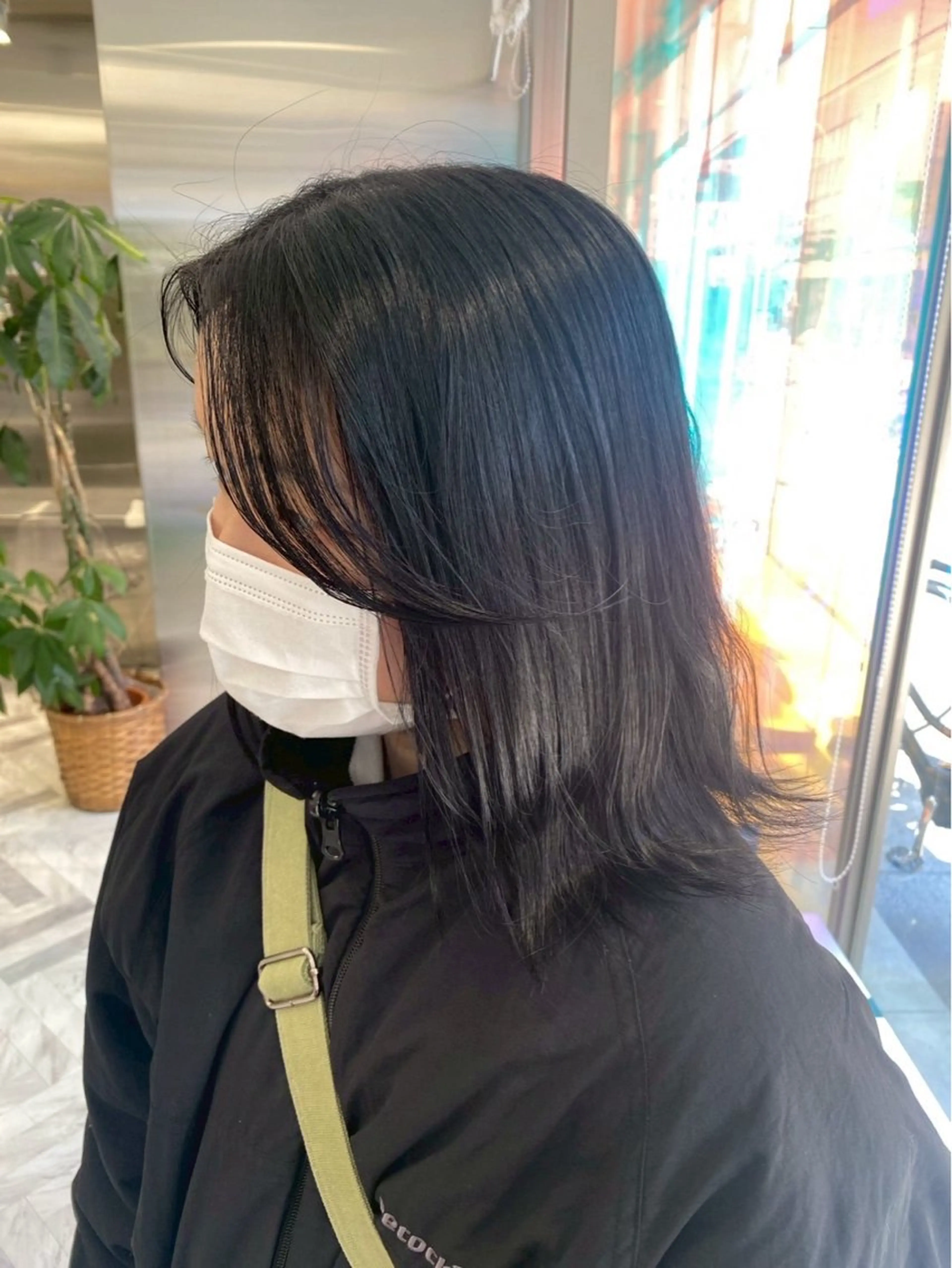 カラー 黒髪 ブリーチ ケアブリーチ デザインカラー ダブルカラー 酸性ストレート /ハイトーン/つばさのヘアスタイル