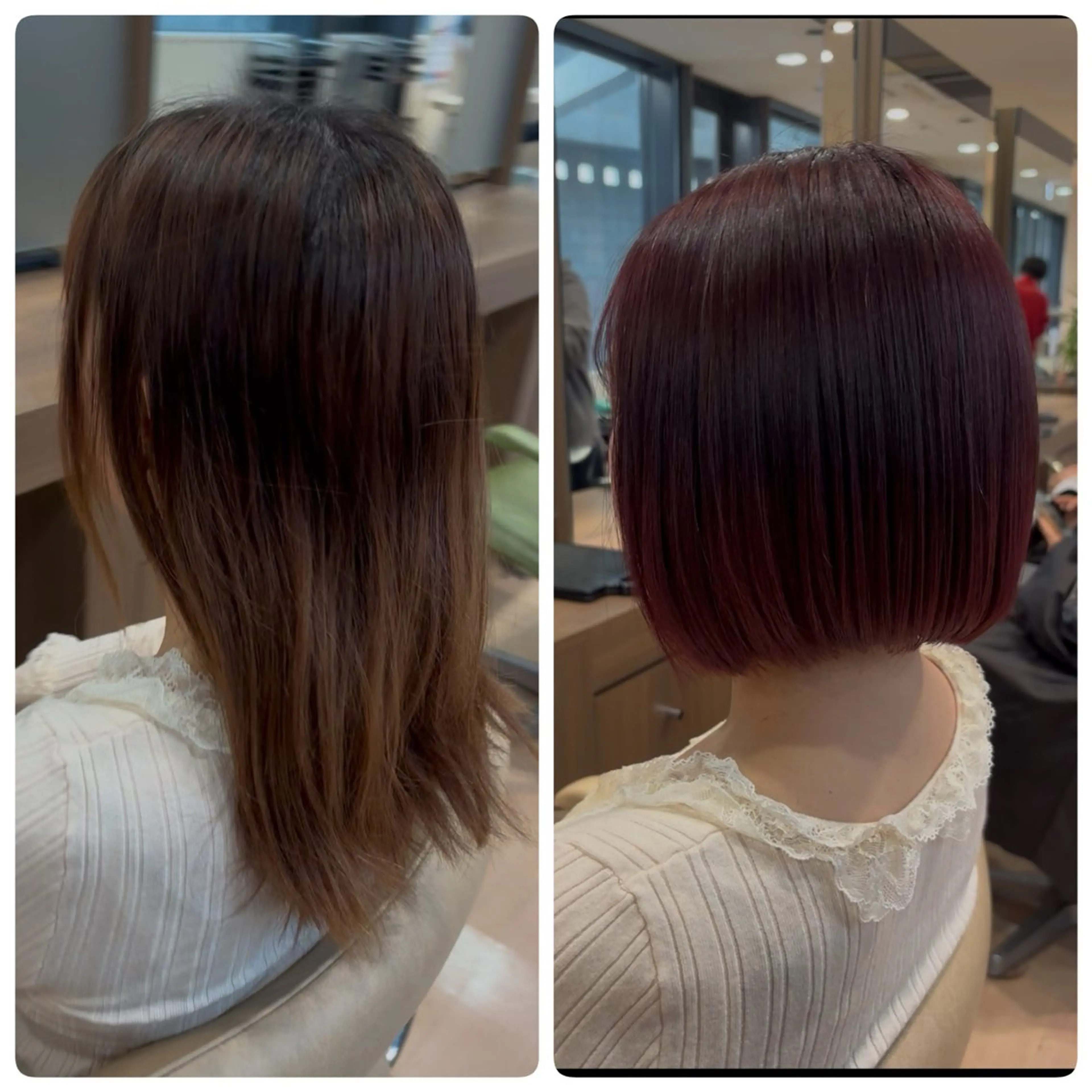 ショート カラー ボブ aura所属・CONAN｜盛岡ボブ 特化/タッセルボブのヘアスタイル