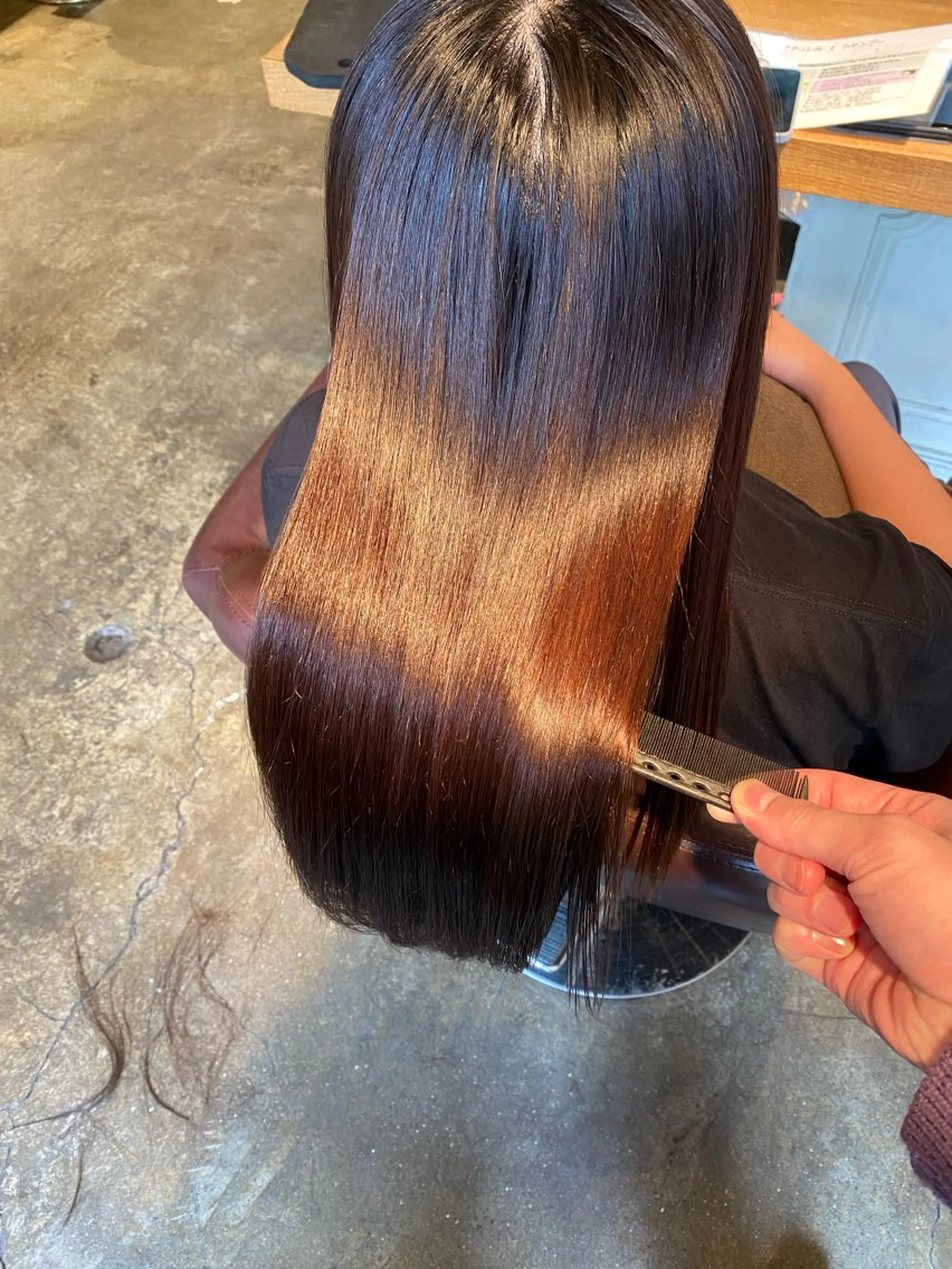 ロング カット 縮毛矯正 トリートメント 髪質改善／美髪矯正 林田和真のヘアスタイル