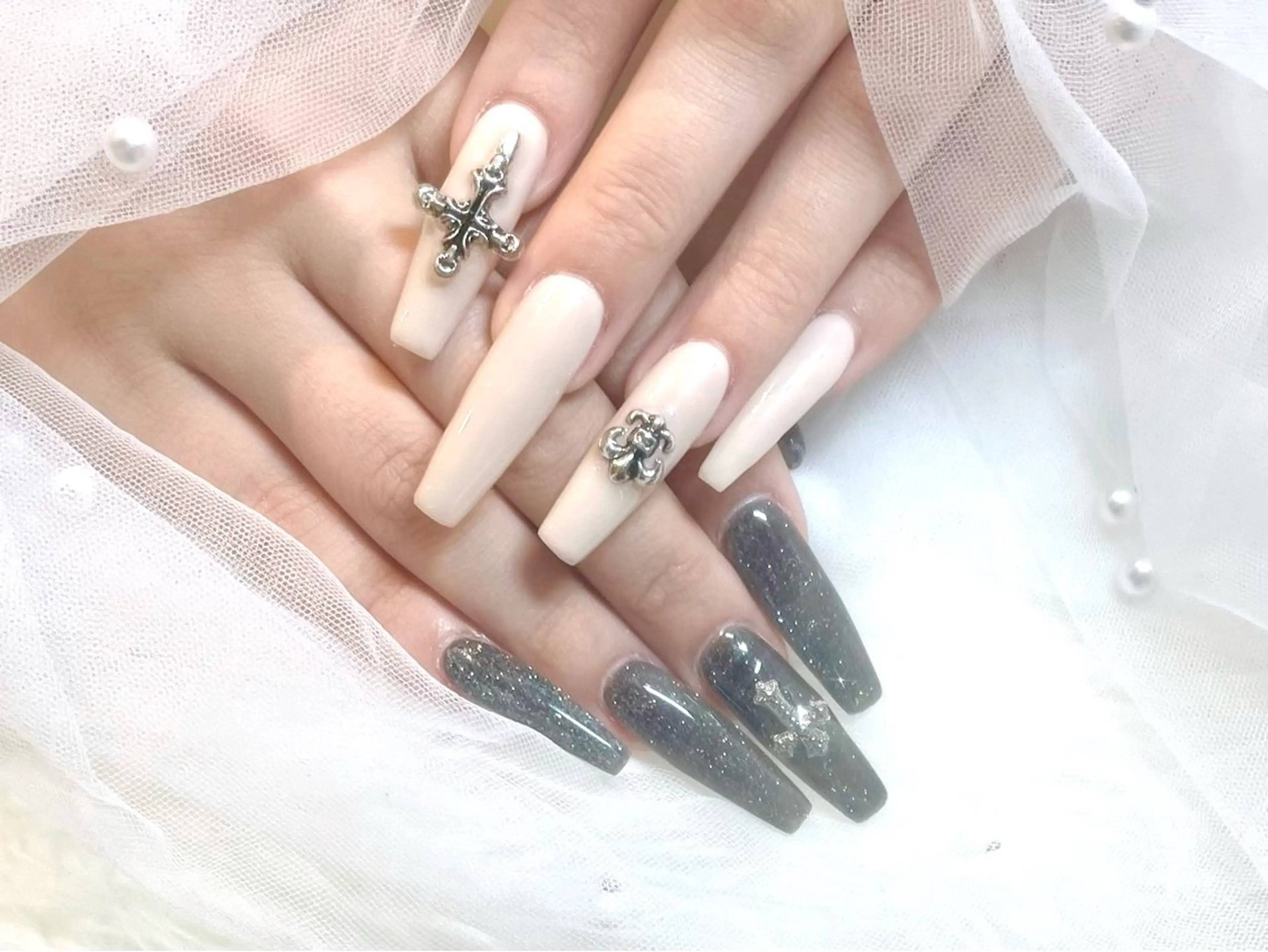 ネイル フラッシュネイル ジェルネイル ロングネイル ハンドネイル ANDY💫 KANONのネイルデザイン