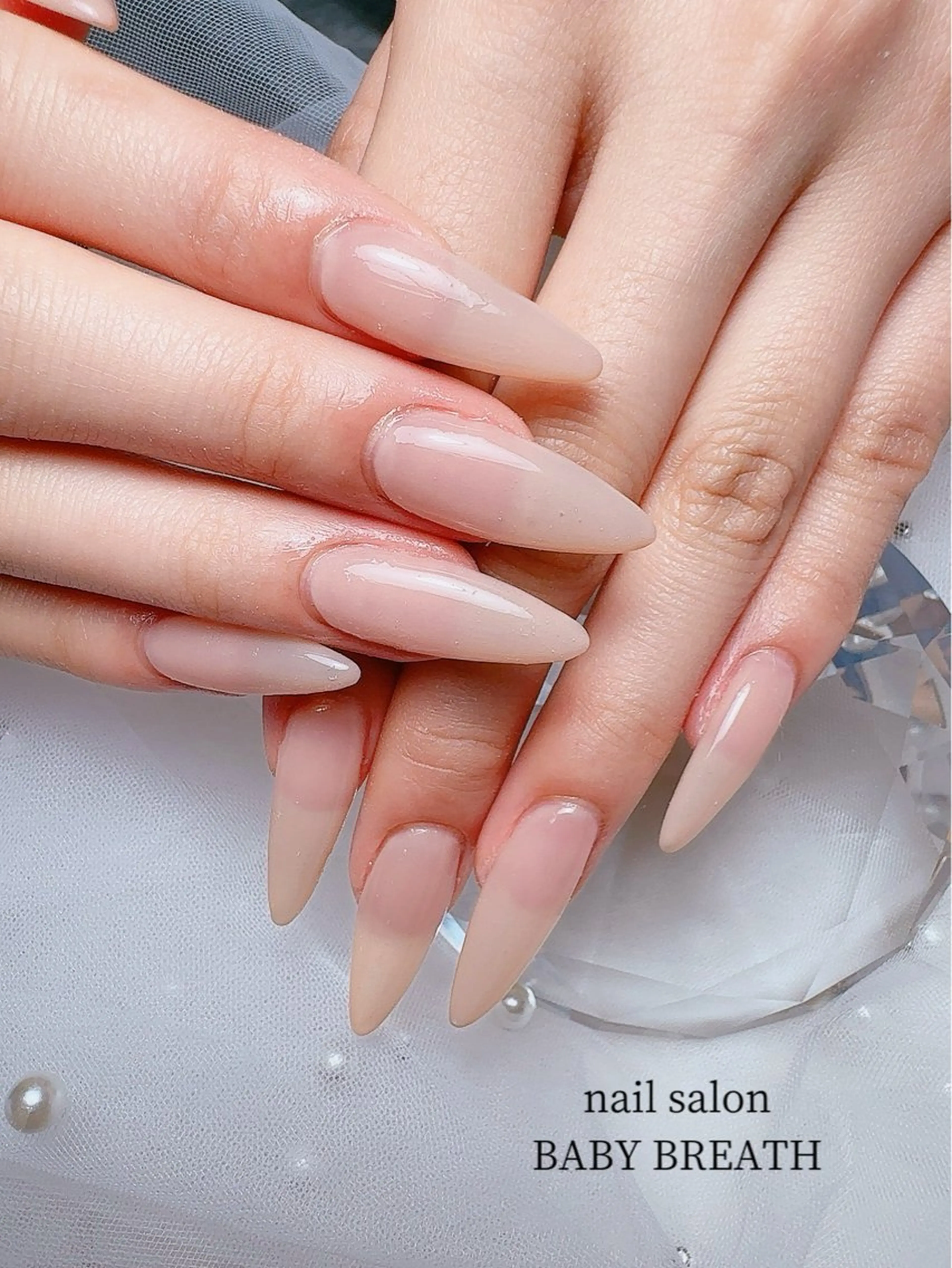 ネイル アートネイル フラッシュネイル フットネイル グラデーション ラメ(グリッター) ハンドネイル BABY  BREATH所属・y natsumiのネイルデザイン