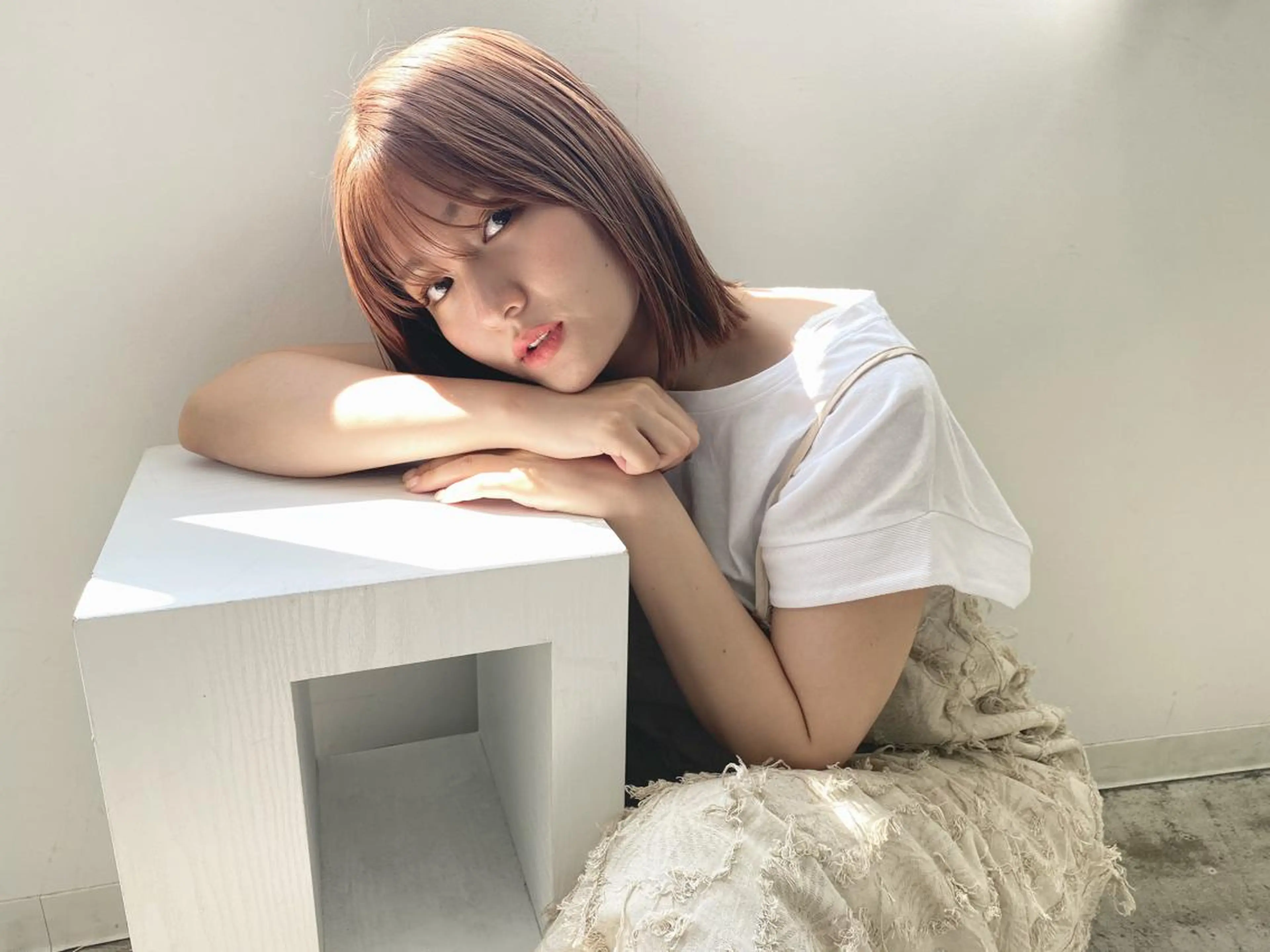 ミディアム カット ヘアカラー トリートメント ヘッドスパ putri店長 和田鈴采のヘアスタイル