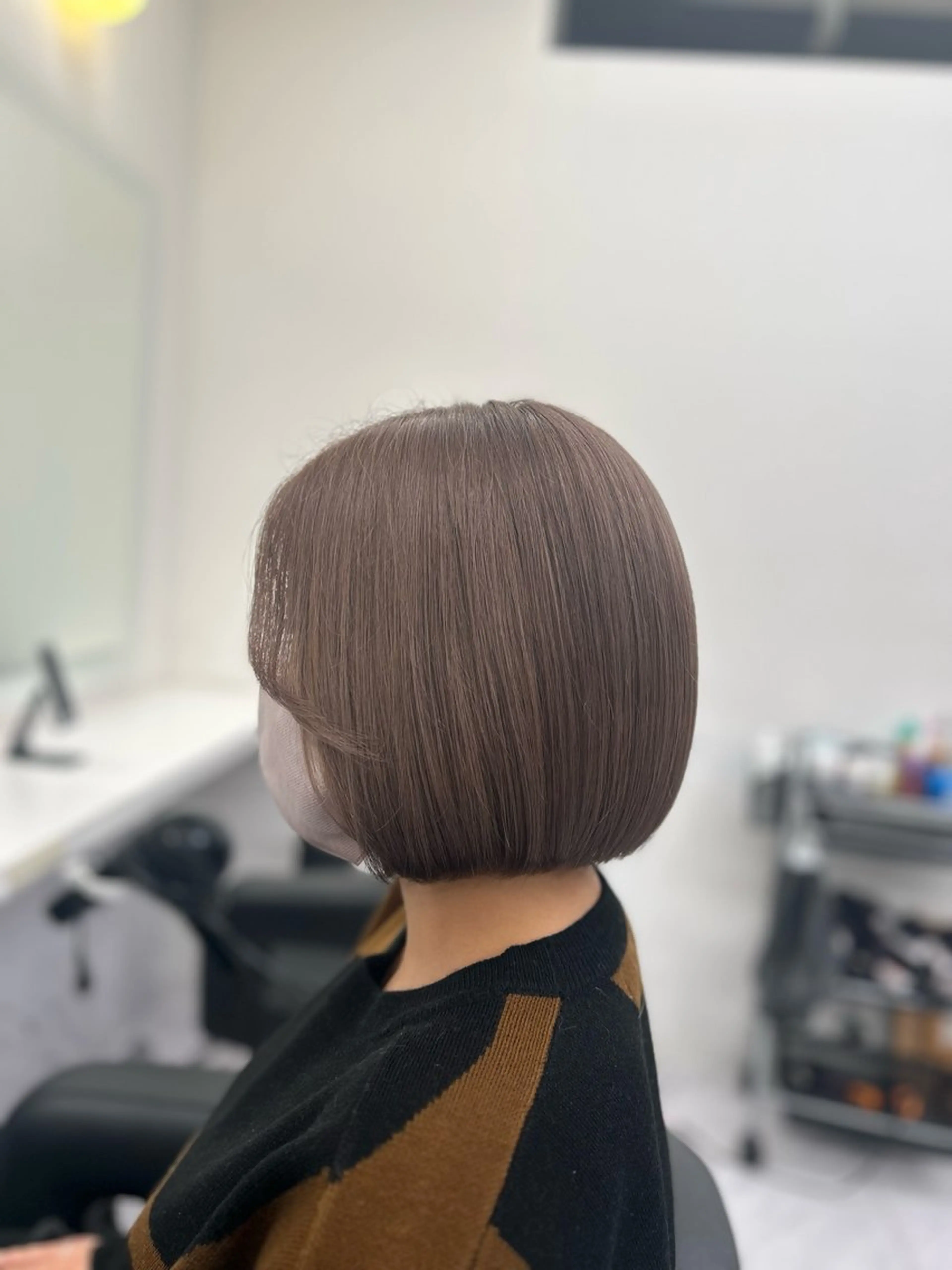 ミディアム カラー パーマ ヘアアレンジ メンズ キッズ ブリーチなしカラー/ ブラウン/レイヤーのヘアスタイル