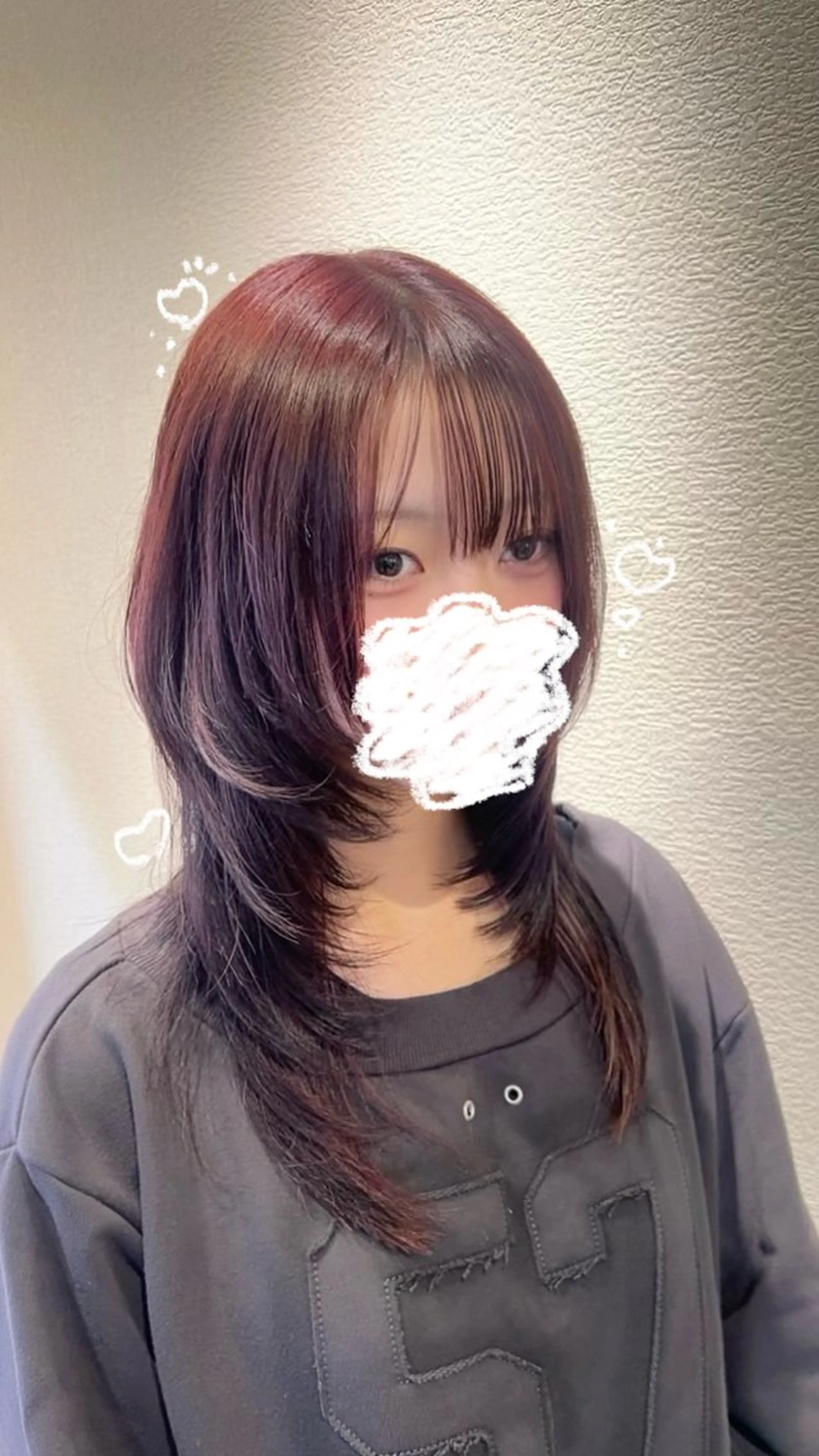 セミロング カラー 小野 眞白のヘアスタイル