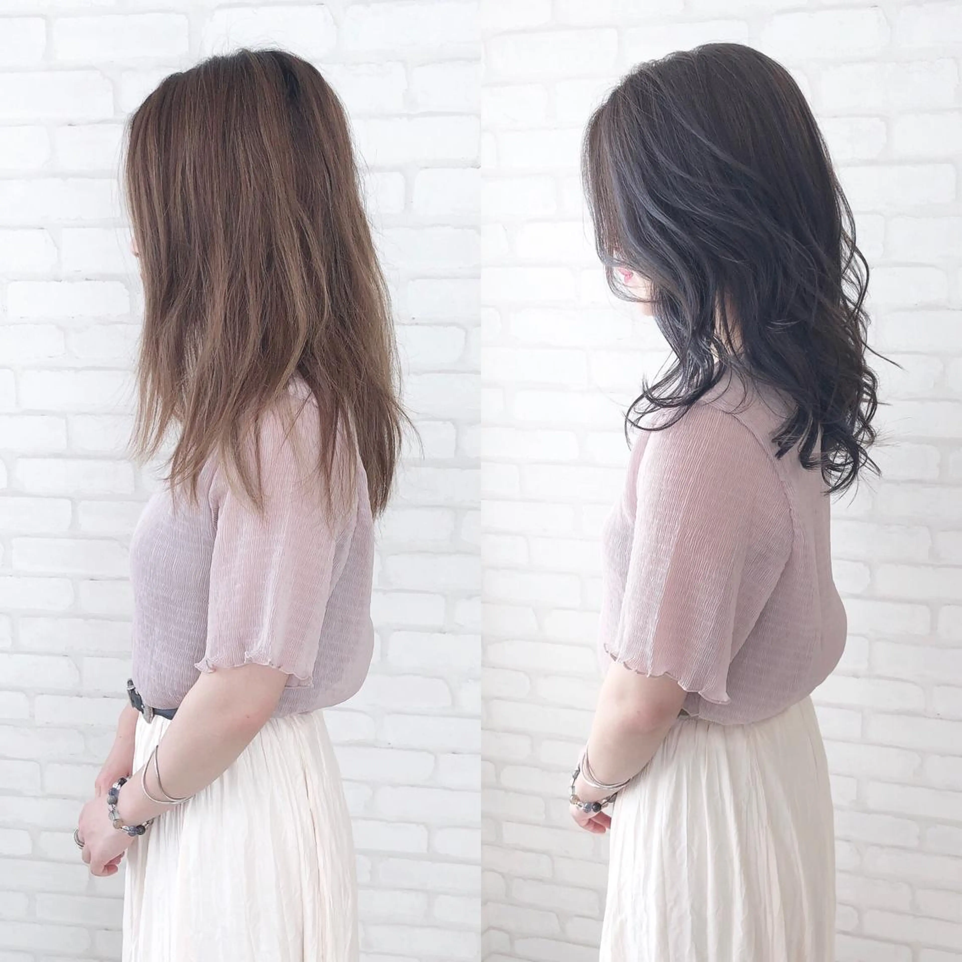 ミディアム カラー アビリタ 警固のヘアスタイル