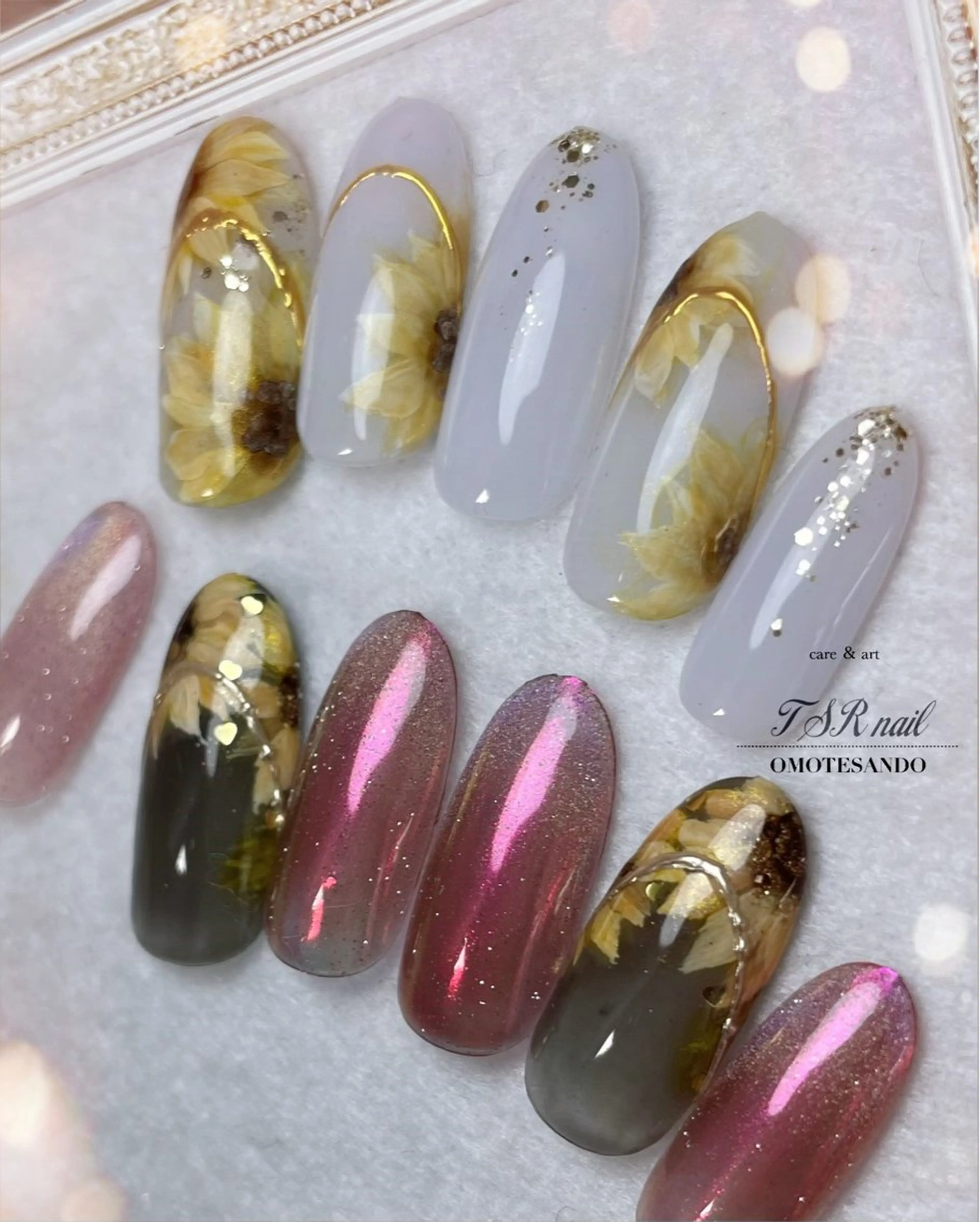 ネイル アートネイル 夏ネイル ホワイト 爪咲 りり花のネイルデザイン