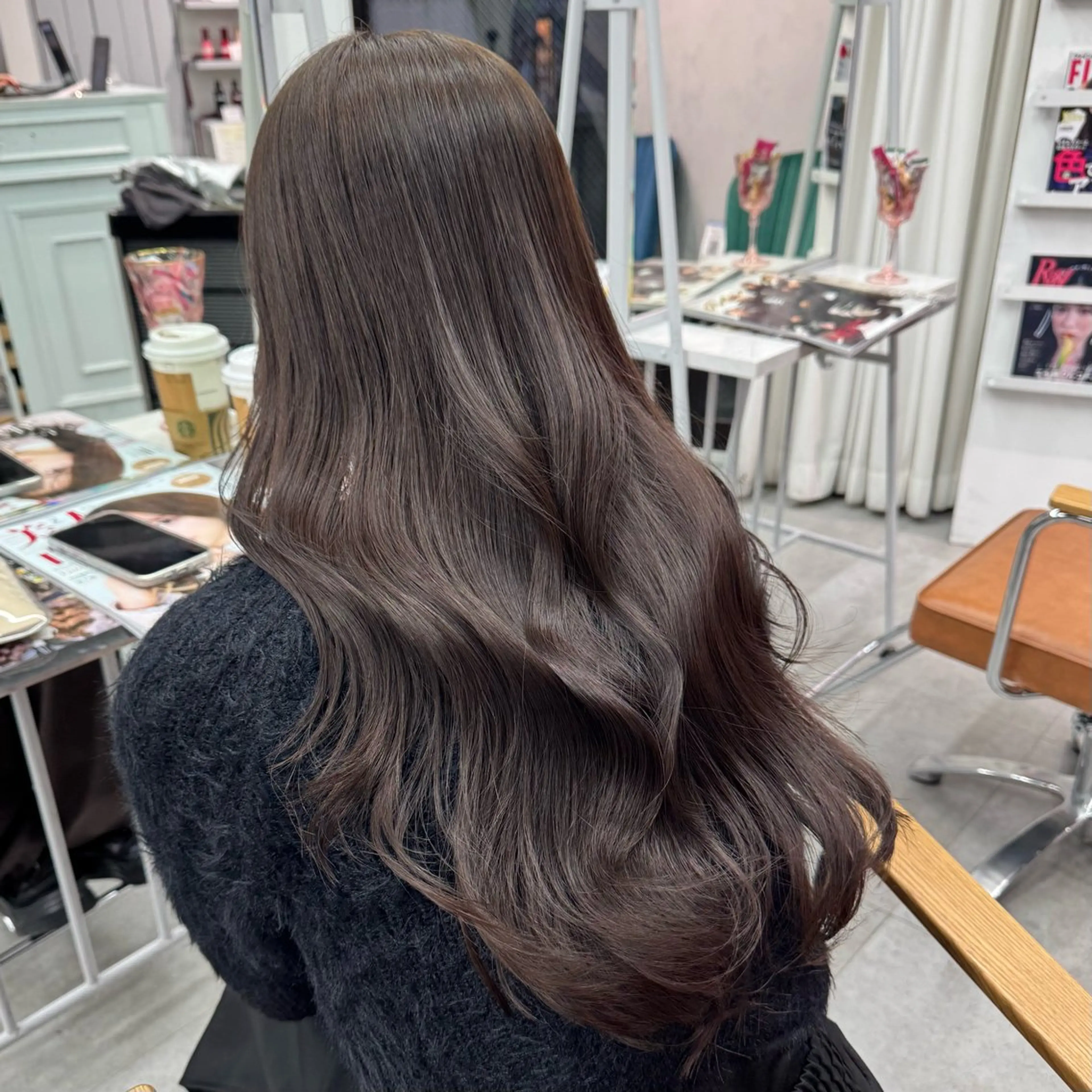 ロング カラー ヘアアレンジ ヘアカラー ブリーチなしカラー /新百合ヶ丘/安形翔のヘアスタイル