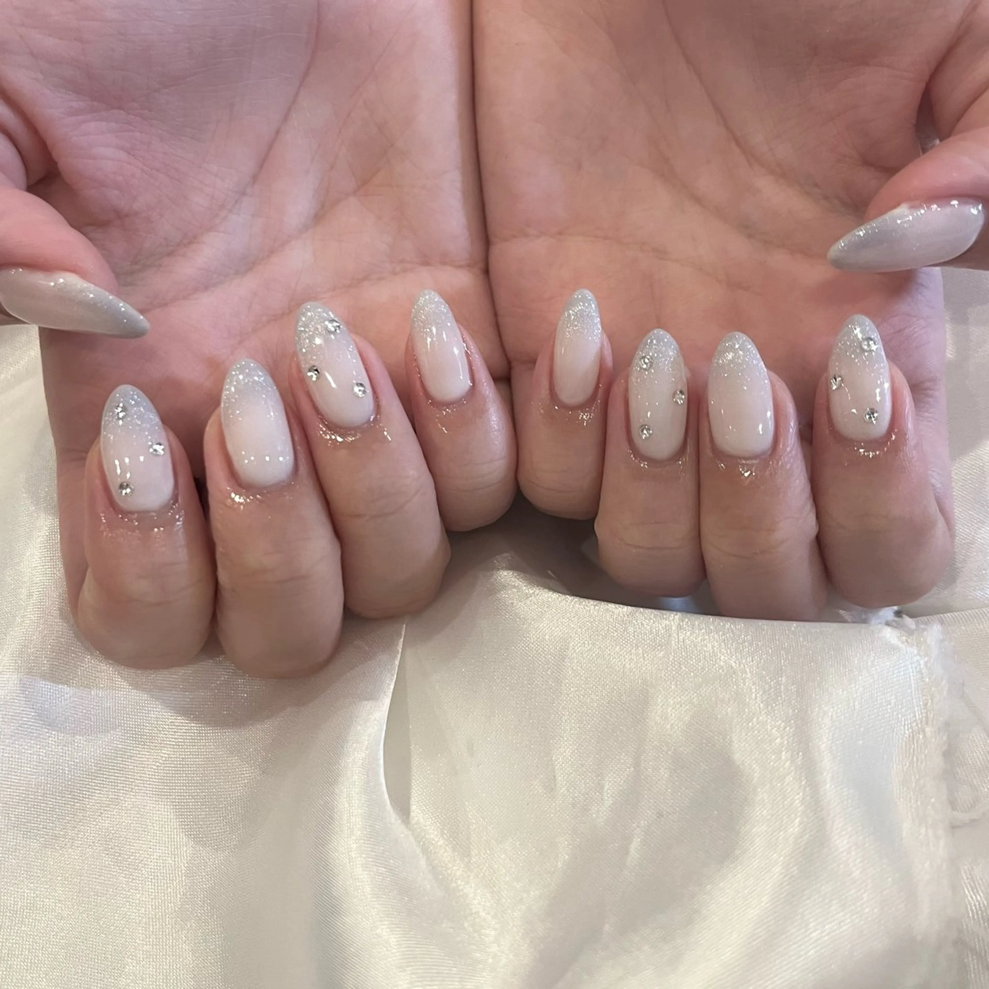 ネイル グラデーション 水色 マグネットネイル ♡Tajima Yumeka♡のネイルデザイン