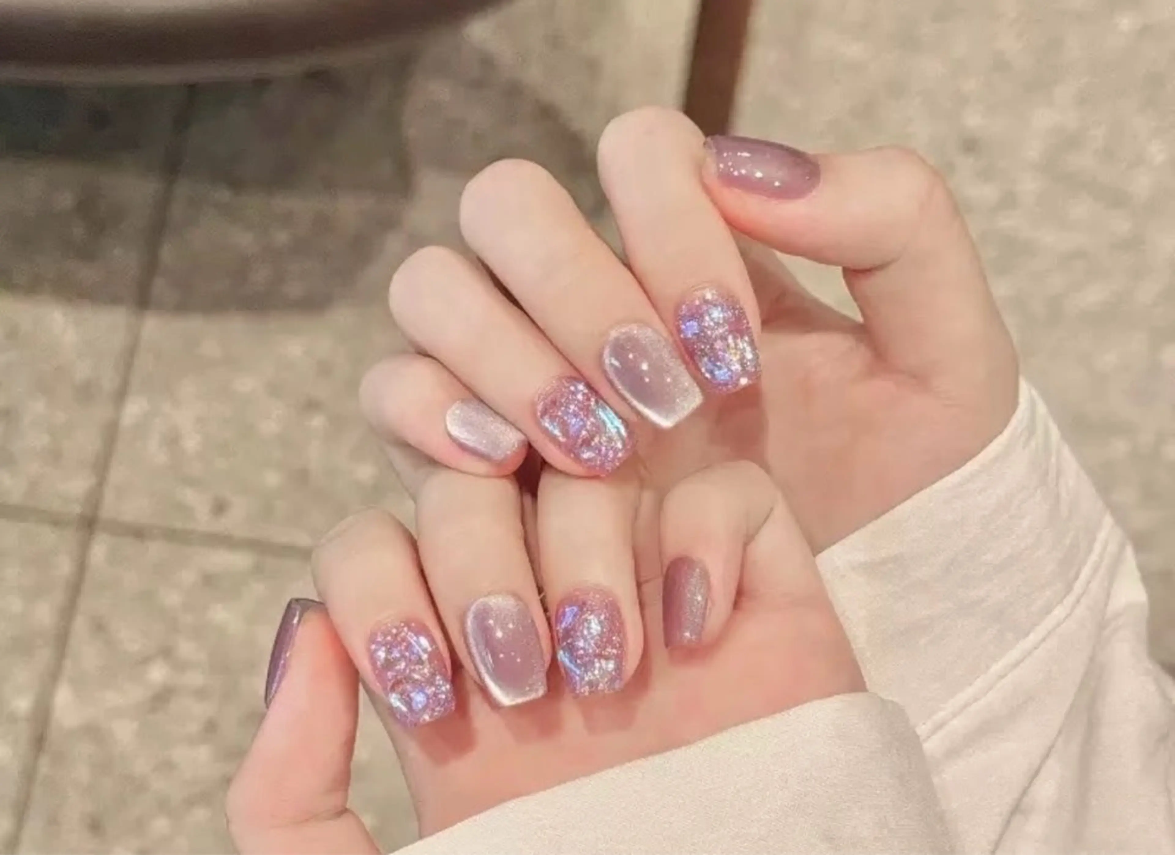 ネイル ハンドネイル H3 Nail Tsuki🦋💙のネイルデザイン