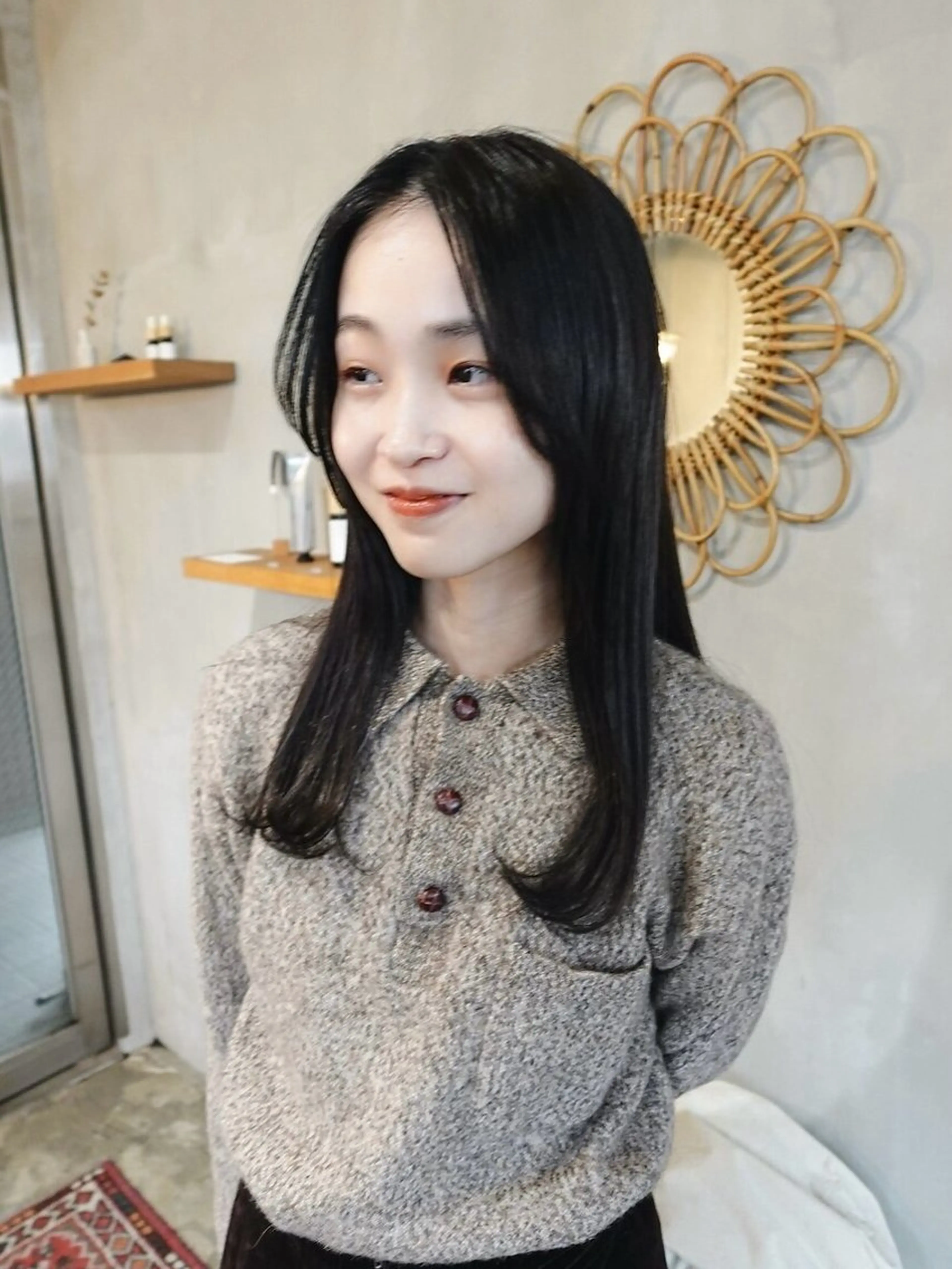 ミディアム カット ヘアカラー 小野 龍樹のヘアスタイル