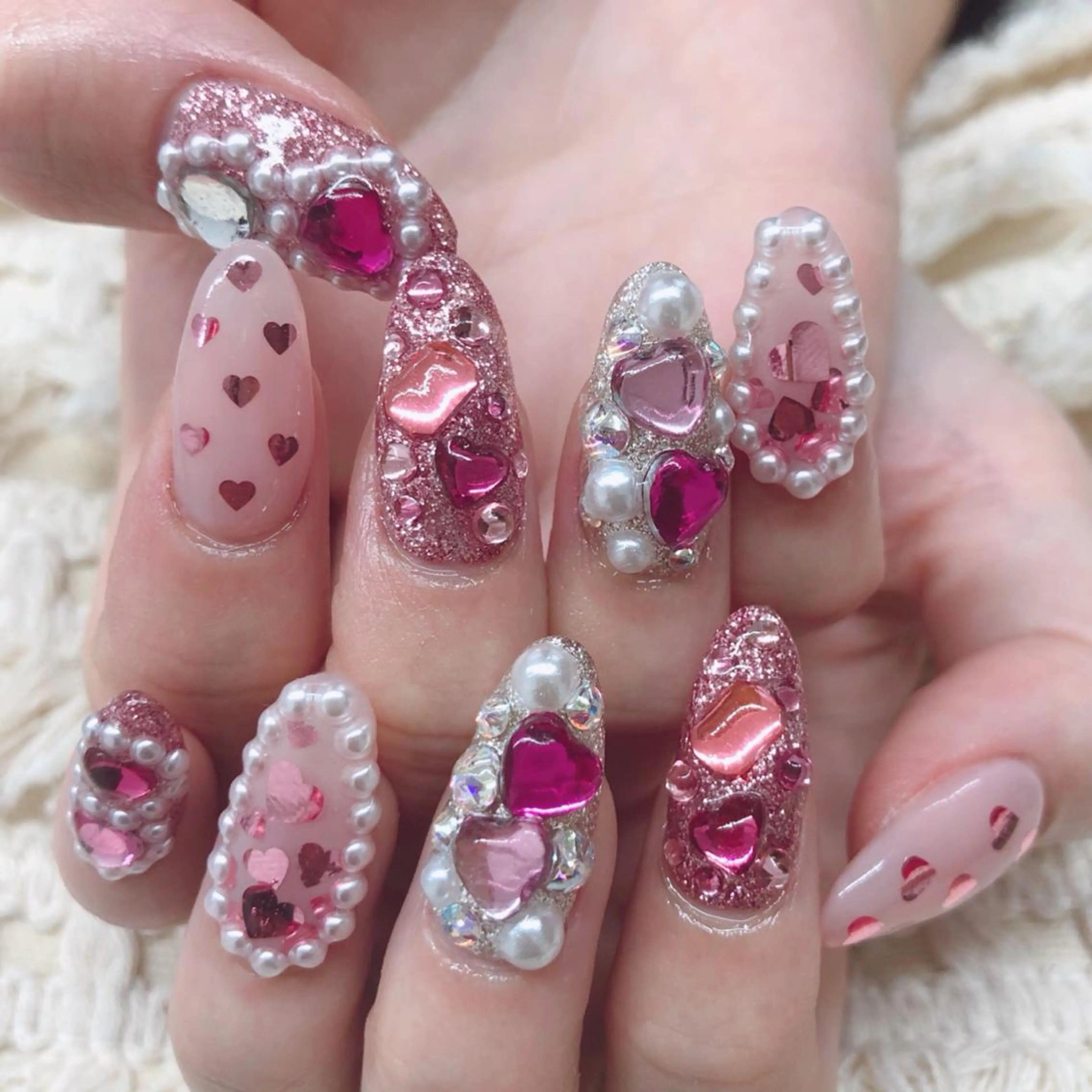 ネイル ハート ハンドネイル MAYME TAMAKIのネイルデザイン