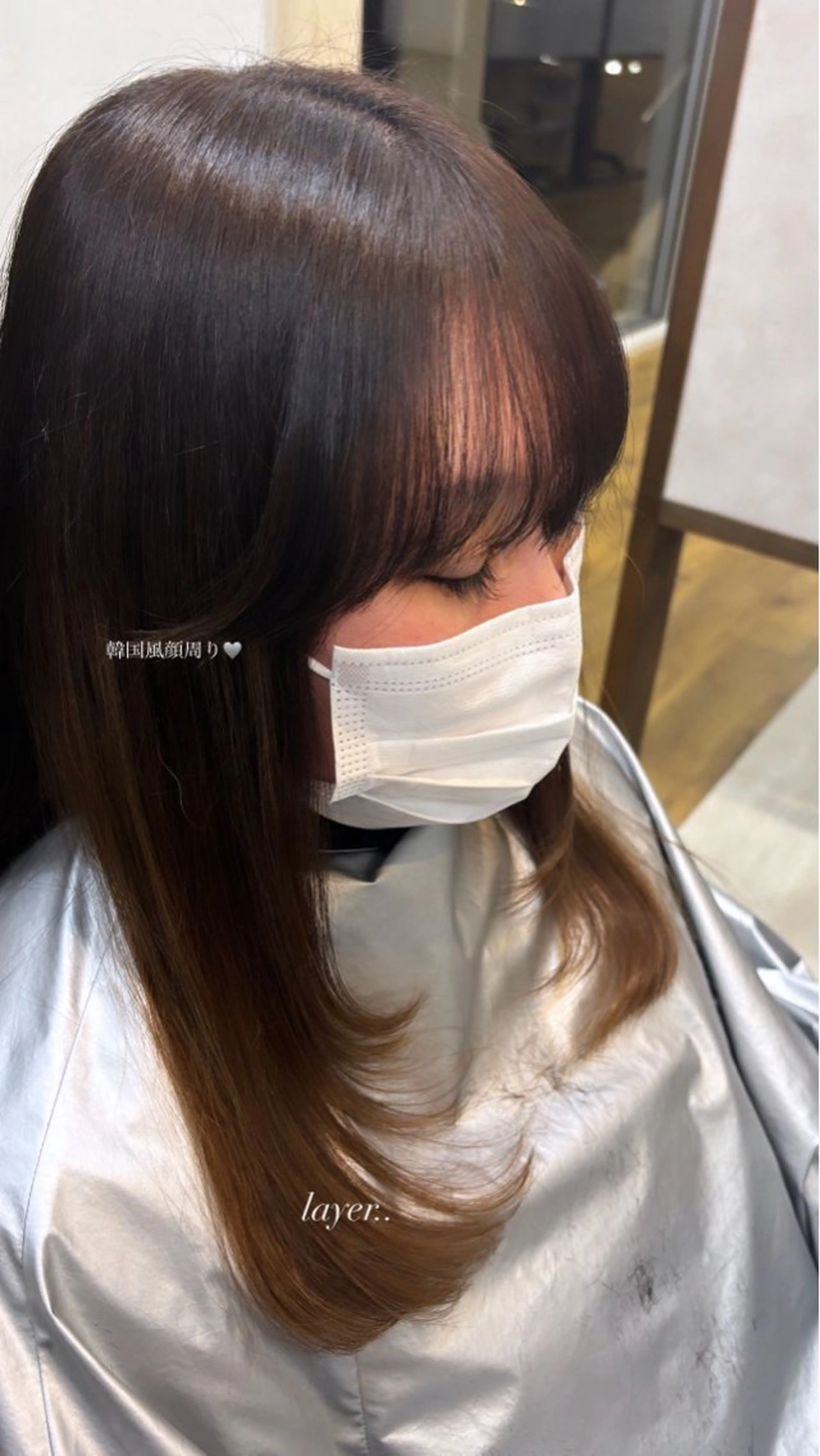 ミディアム reborn店長 🤍リルのヘアスタイル
