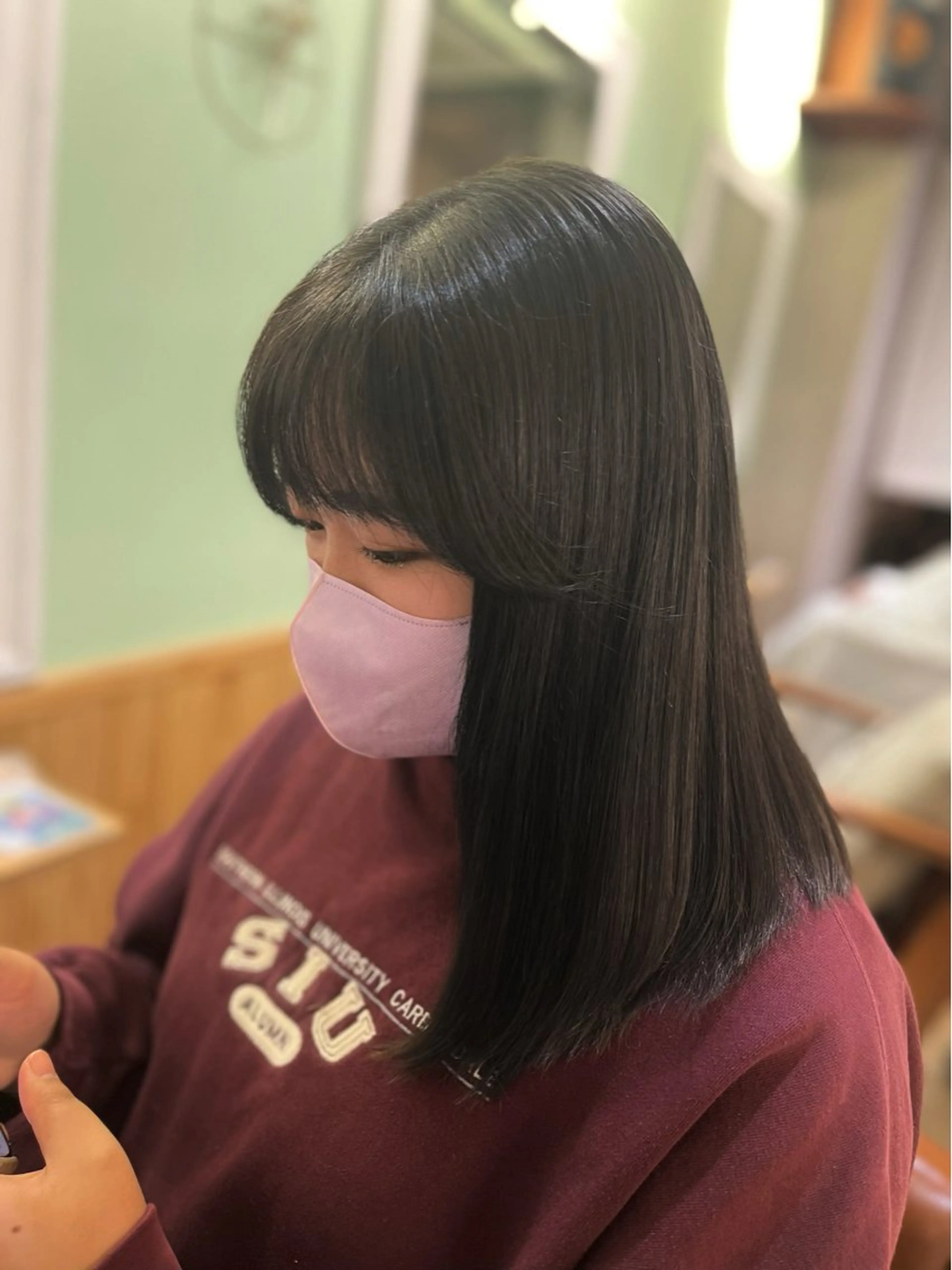 セミロング カット g.hair design所属・saaya💙 ブリーチなしカラーのヘアスタイル